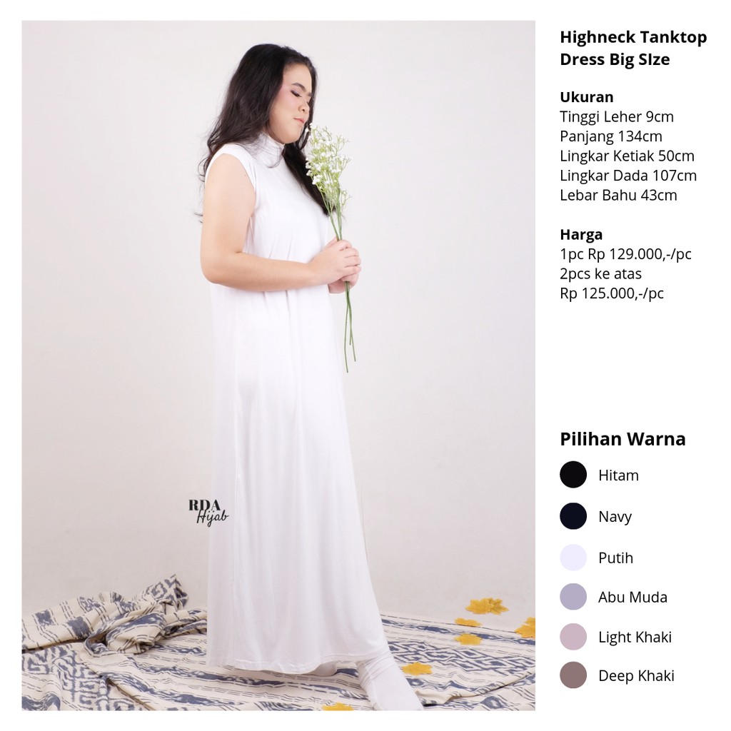 Highneck Tanktop Dress Big Size