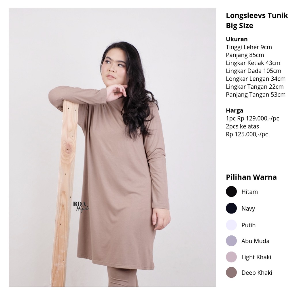 Highneck Longsleeves Tunik Big Size
