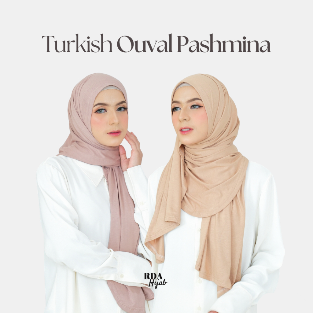 Turkish Ouval Pashmina | Pasmina Kaos Katun Premium Oval RDA Hijab