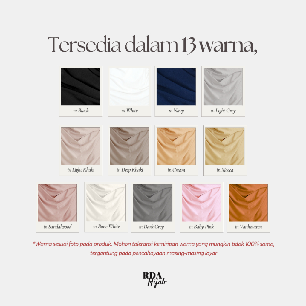 Turkish Ouval Pashmina | Pasmina Kaos Katun Premium Oval RDA Hijab