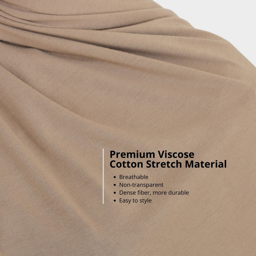 Turkish Ouval Pashmina | Pasmina Kaos Katun Premium Oval RDA Hijab