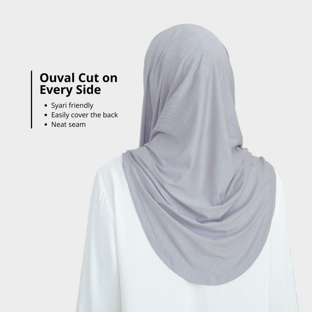 Turkish Ouval Pashmina | Pasmina Kaos Katun Premium Oval RDA Hijab