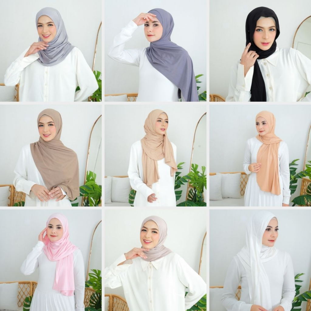 Turkish Ouval Pashmina | Pasmina Kaos Katun Premium Oval RDA Hijab