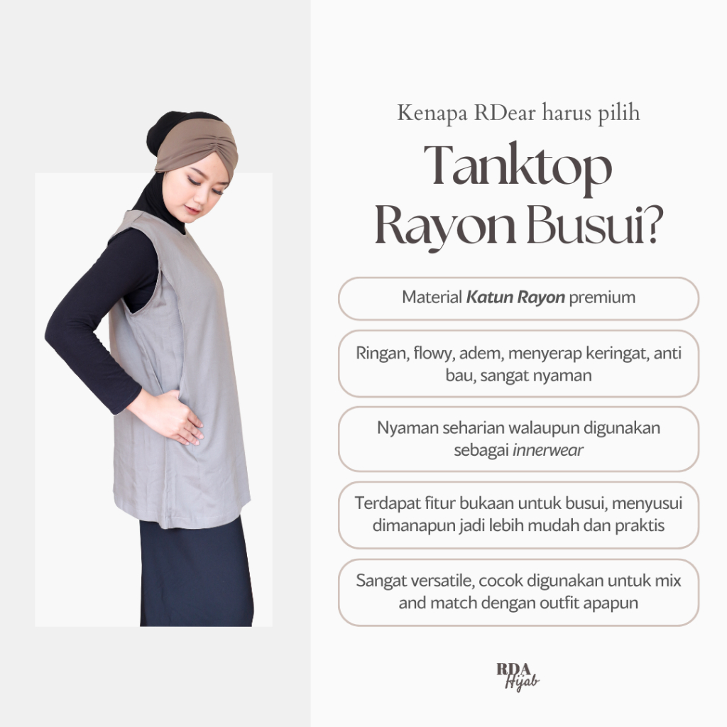 Tanktop Rayon Busui Small Size (PREMIUM NURSING TANKTOP SMALL SIZE)
