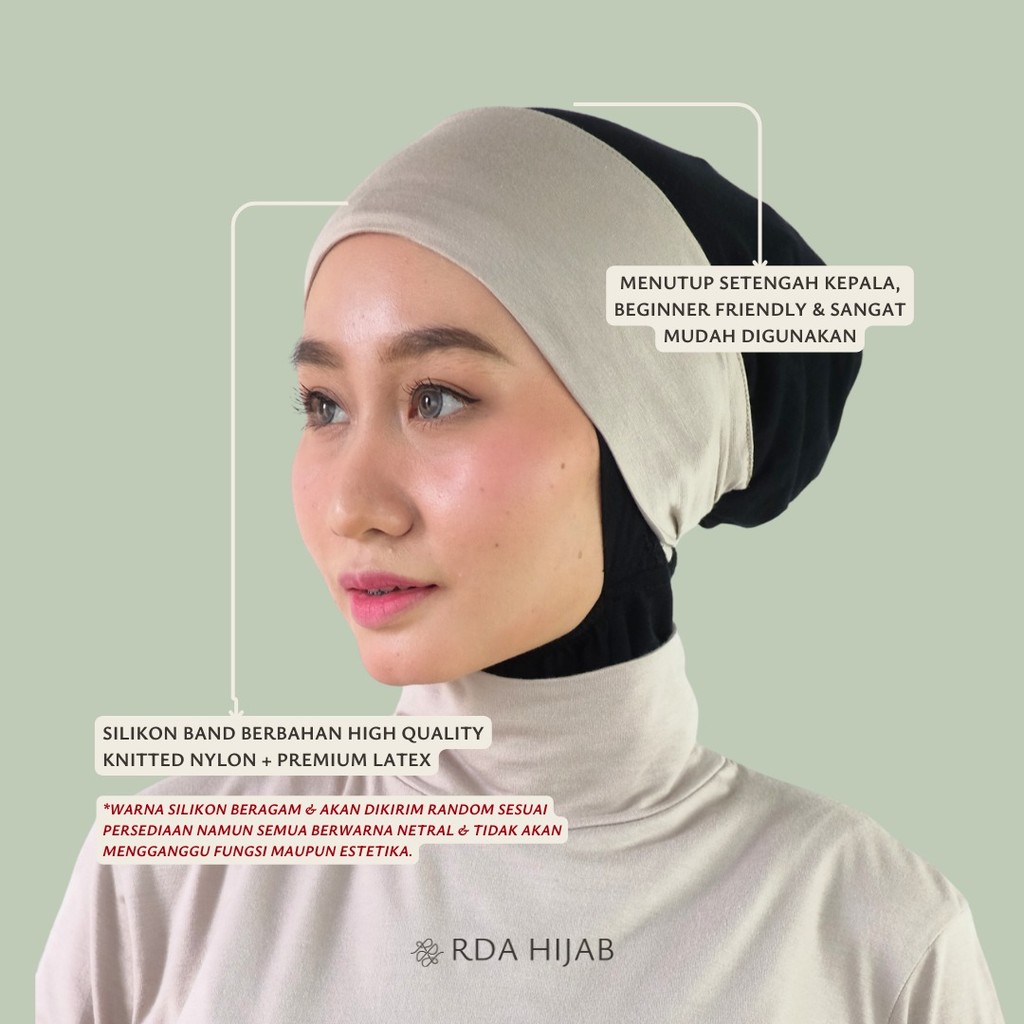 Ciput Bandana Silikon Anti Slip (Silicone Bandana Inner Cap)