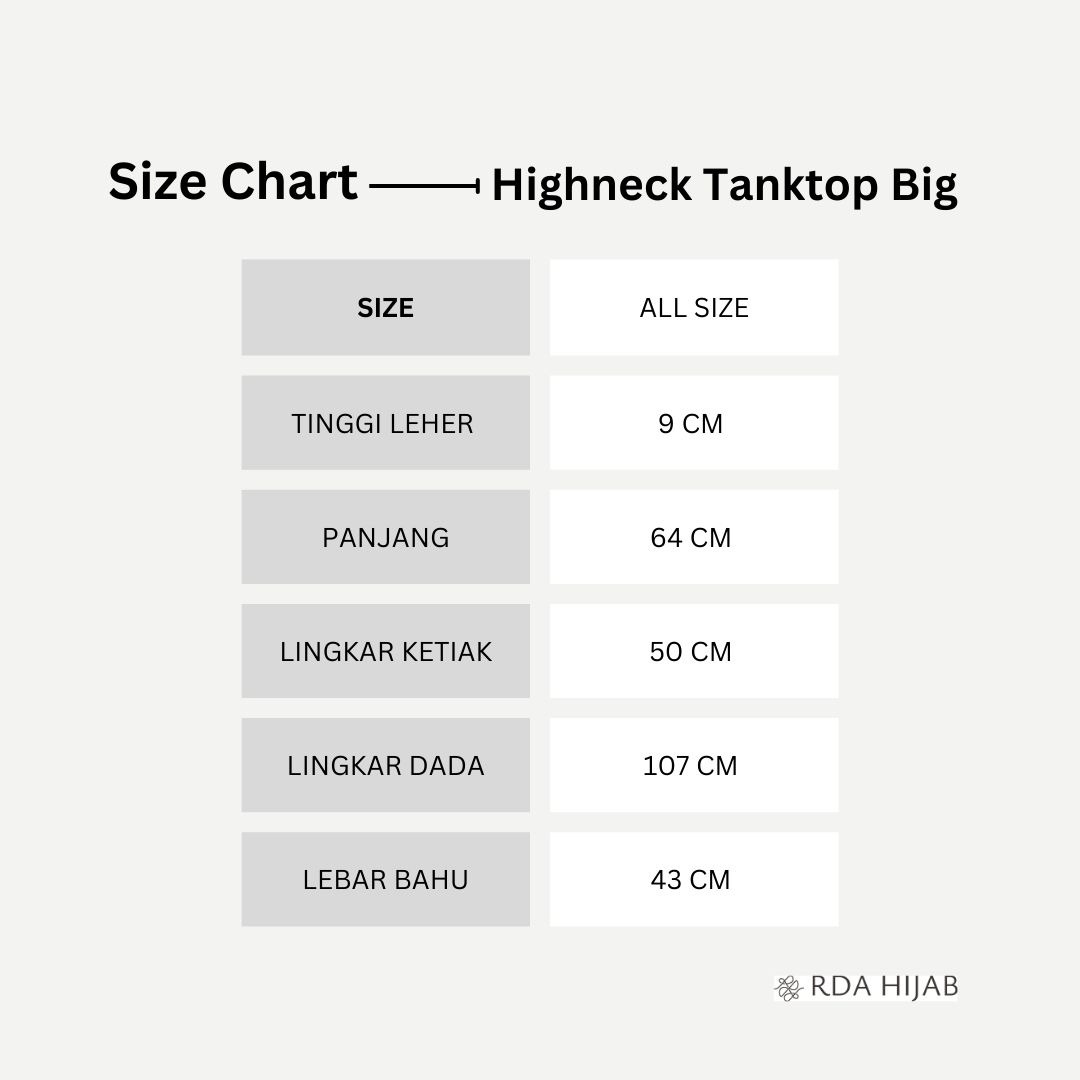Highneck Tanktop Big Size Size