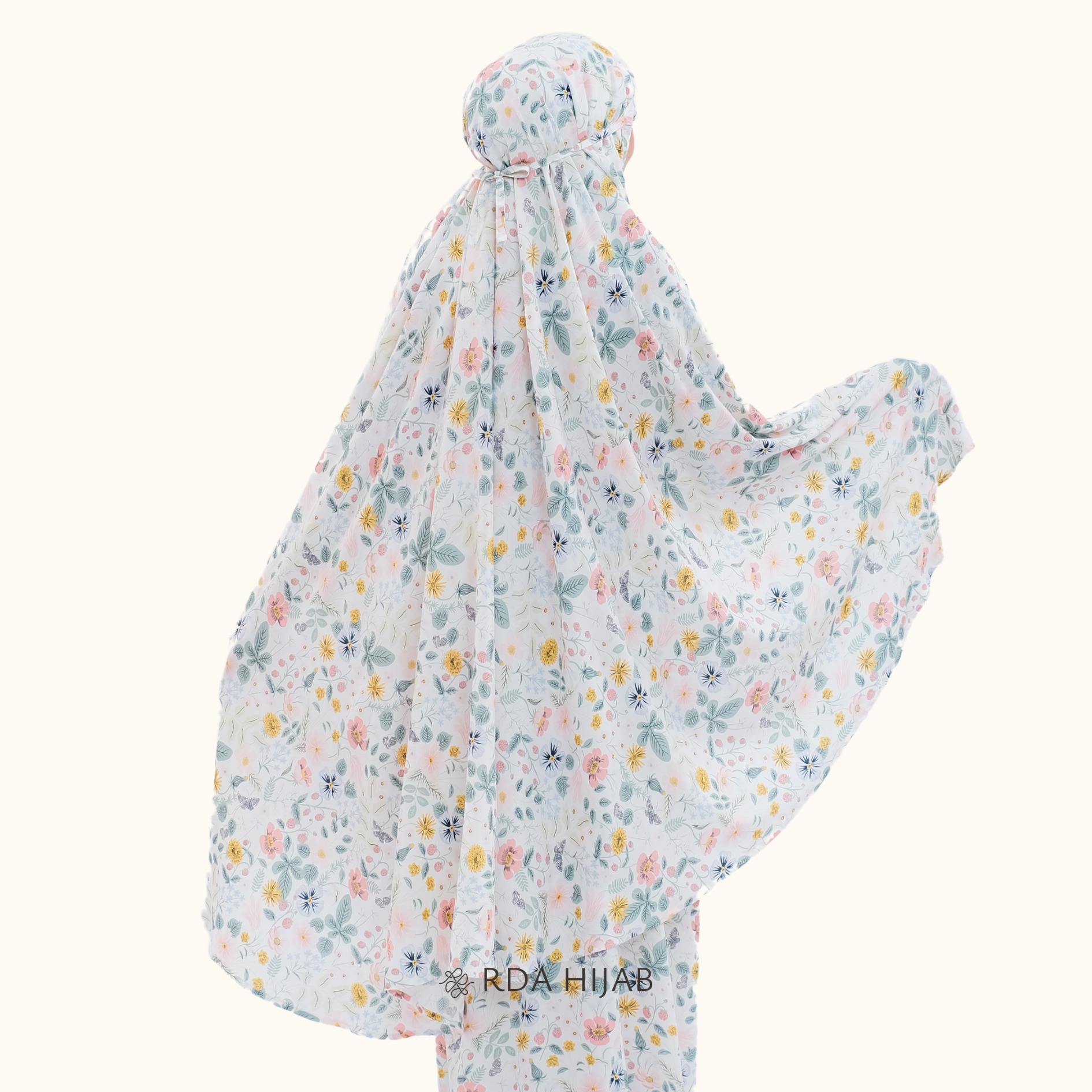2in1 Mukena Rayon Motif Retsleting Dagu