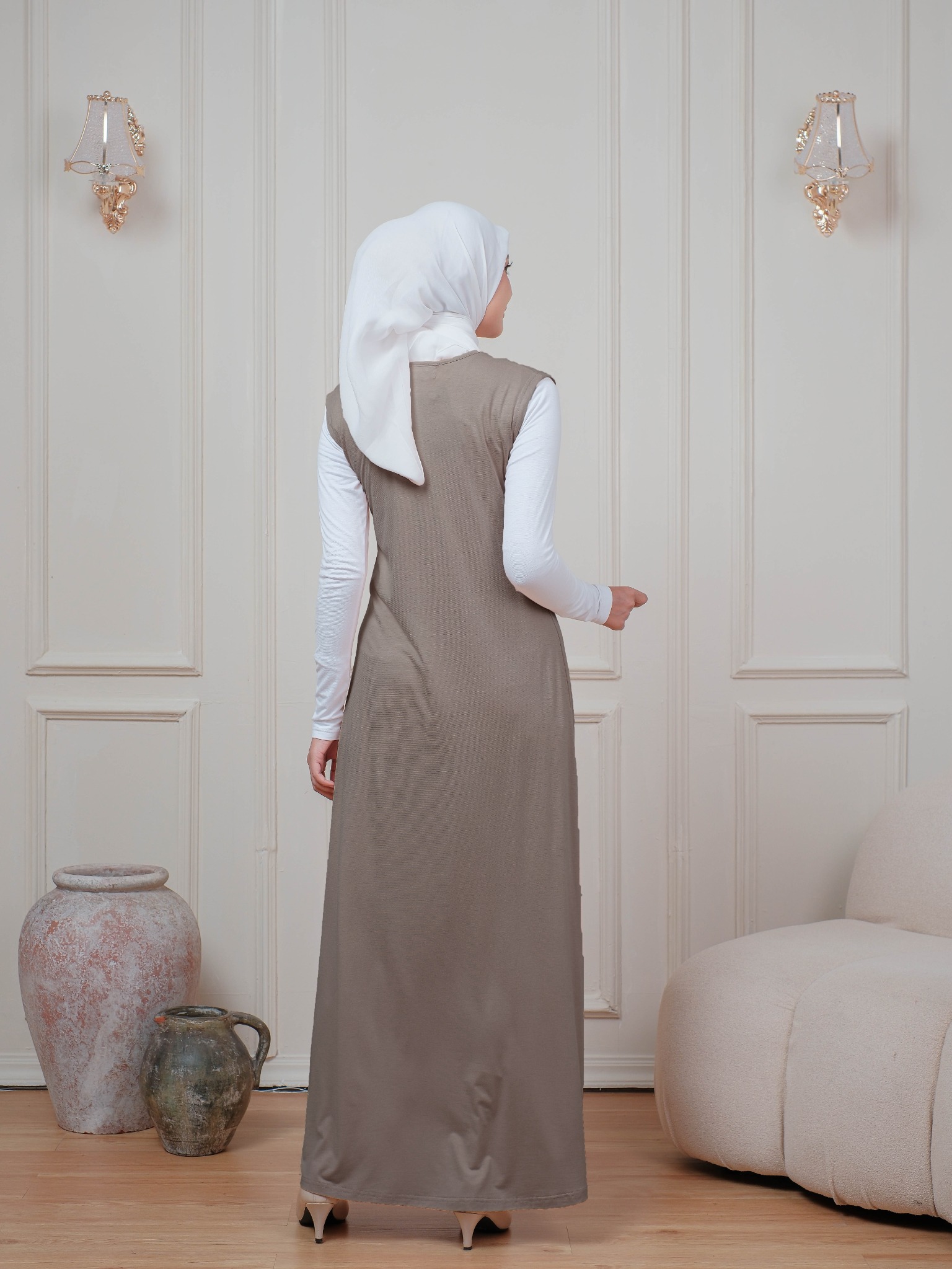 Tanktop Dress Leher Pendek Small Size (INNER LONG DRESS SMALL SIZE)