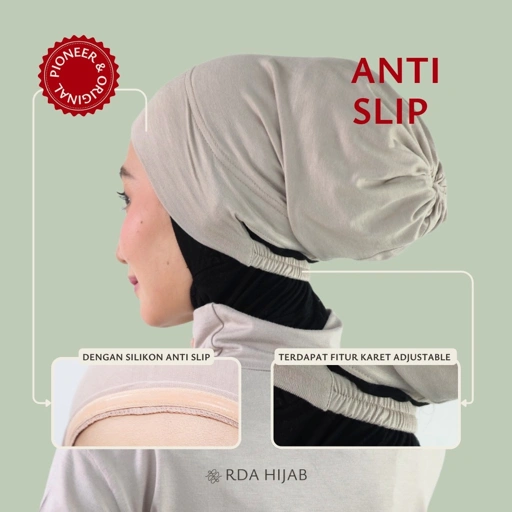 Image of RDAHijab - Ciput Arab Karet Silikon | Cocok untuk Umroh dan Haji, Dalaman Inner Hijab Jilbab Premium Silicon Anti Slip, Anti Geser, Anti Budeg, Anti Pusing, Nyaman, Adem, Katun, Menyerap Keringat