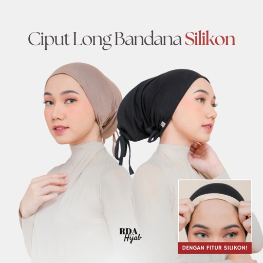 Image of Ciput Long Bandana Ikat Silikon Inner RDA Hijab | Cocok untuk Umroh dan Haji