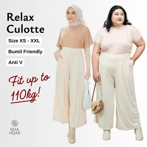 Image of RDAHijab Relax Culotte | Celana Bawahan Kulot Kaos Rayon Jenjang Big Size Jumbo