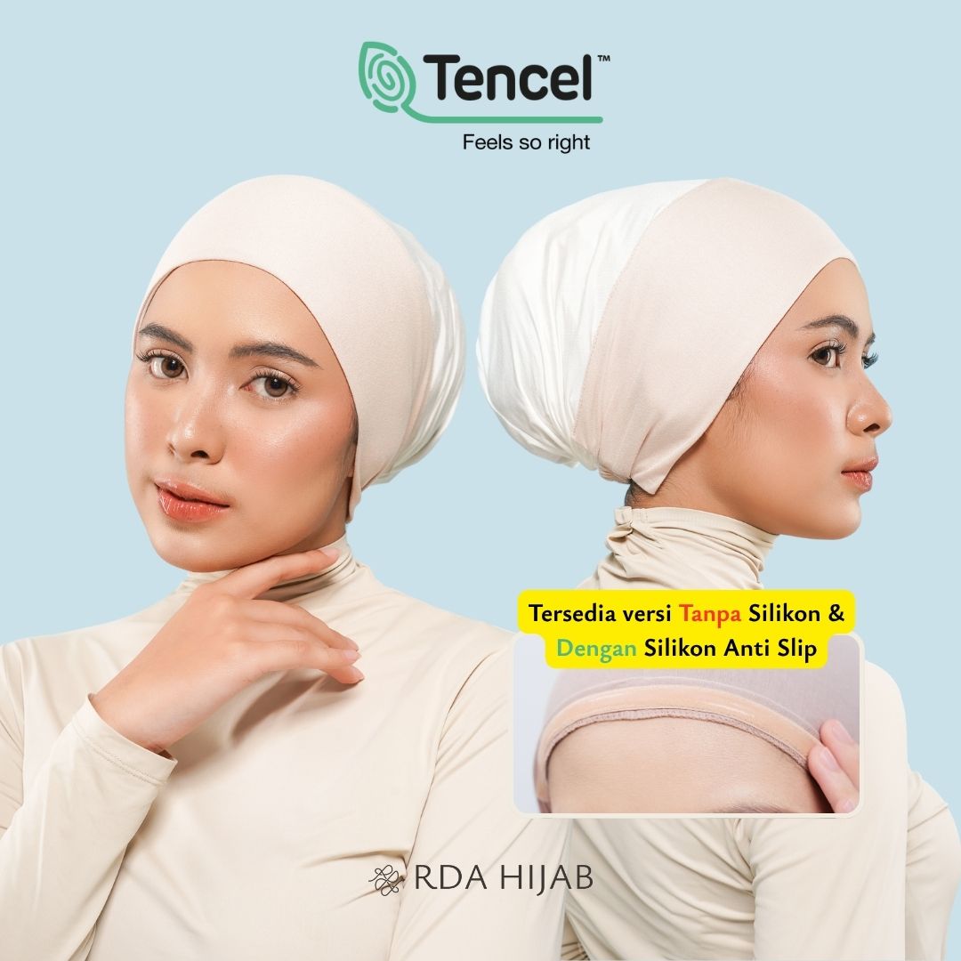 Ciput Bandana Silikon TENCEL Anti Slip ( Tencel Bandana Inner Cap)