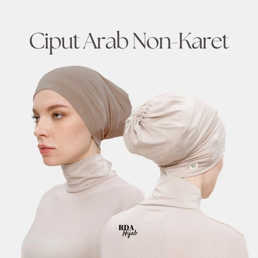 Image of RDAHijab - Ciput Arab Tanpa Karet | Cocok untuk Umroh dan Haji, Inner Dalaman Kerudung Hijab Jilbab Kupluk, Anti Pusing, Anti Budeg, Katun, Premium, Adem, Nyaman, Menyerap Keringat
