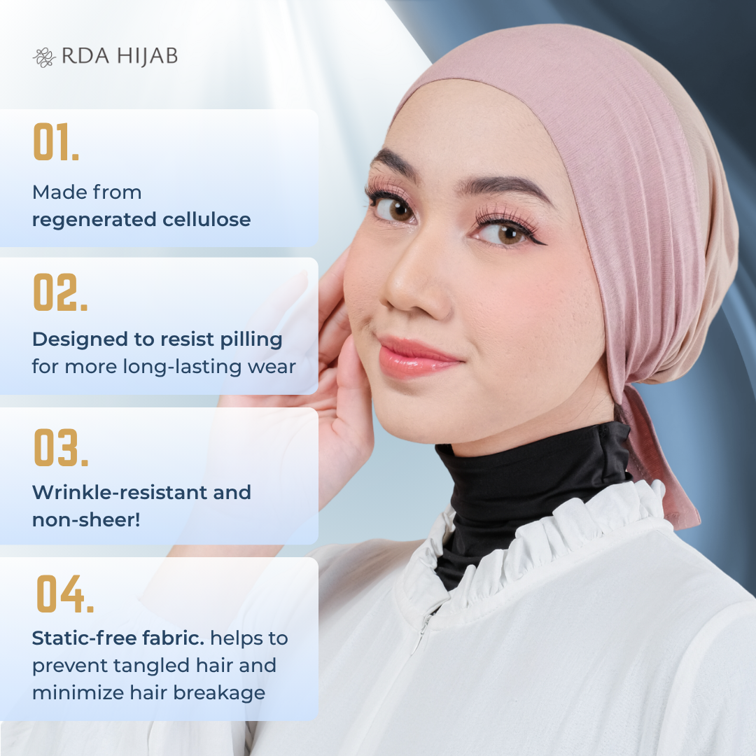 Ciput Bandana Ikat Silikon Anti Slip (Silicone Tie-Back Bandana Undercap)