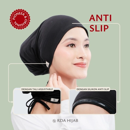Image of RDAHijab - Ciput Oman Silikon Anti Slip ORIGINAL | Cocok untuk Umroh dan Haji, Inner Cap Underscarf Hijab, Dalaman Kerudung Jilbab, Premium Silicon, Nyaman, Anti Geser, Anti Budeg, Adem Menyerap Keringat, Anti Pusing