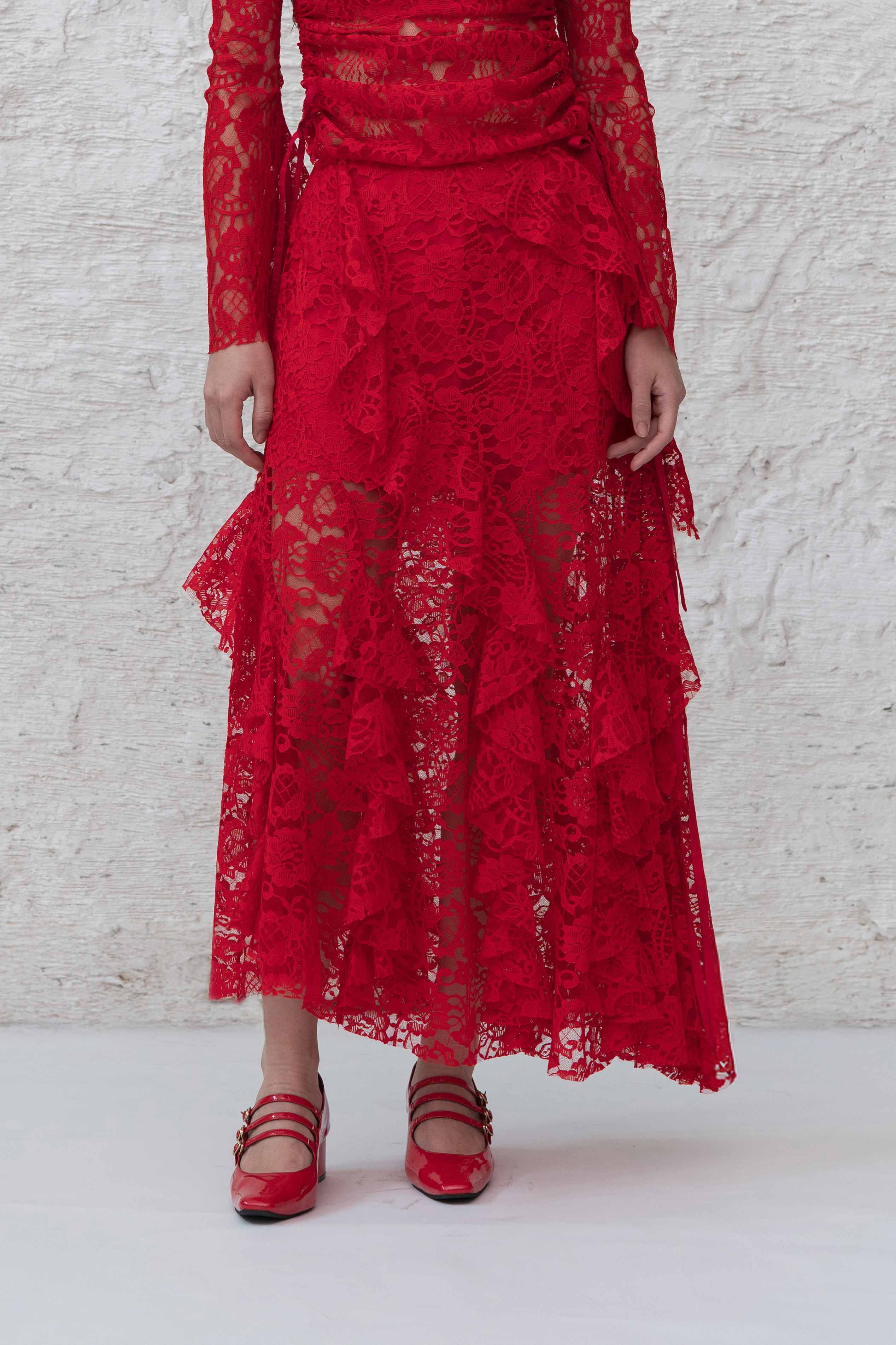 Grace Skirt in Red