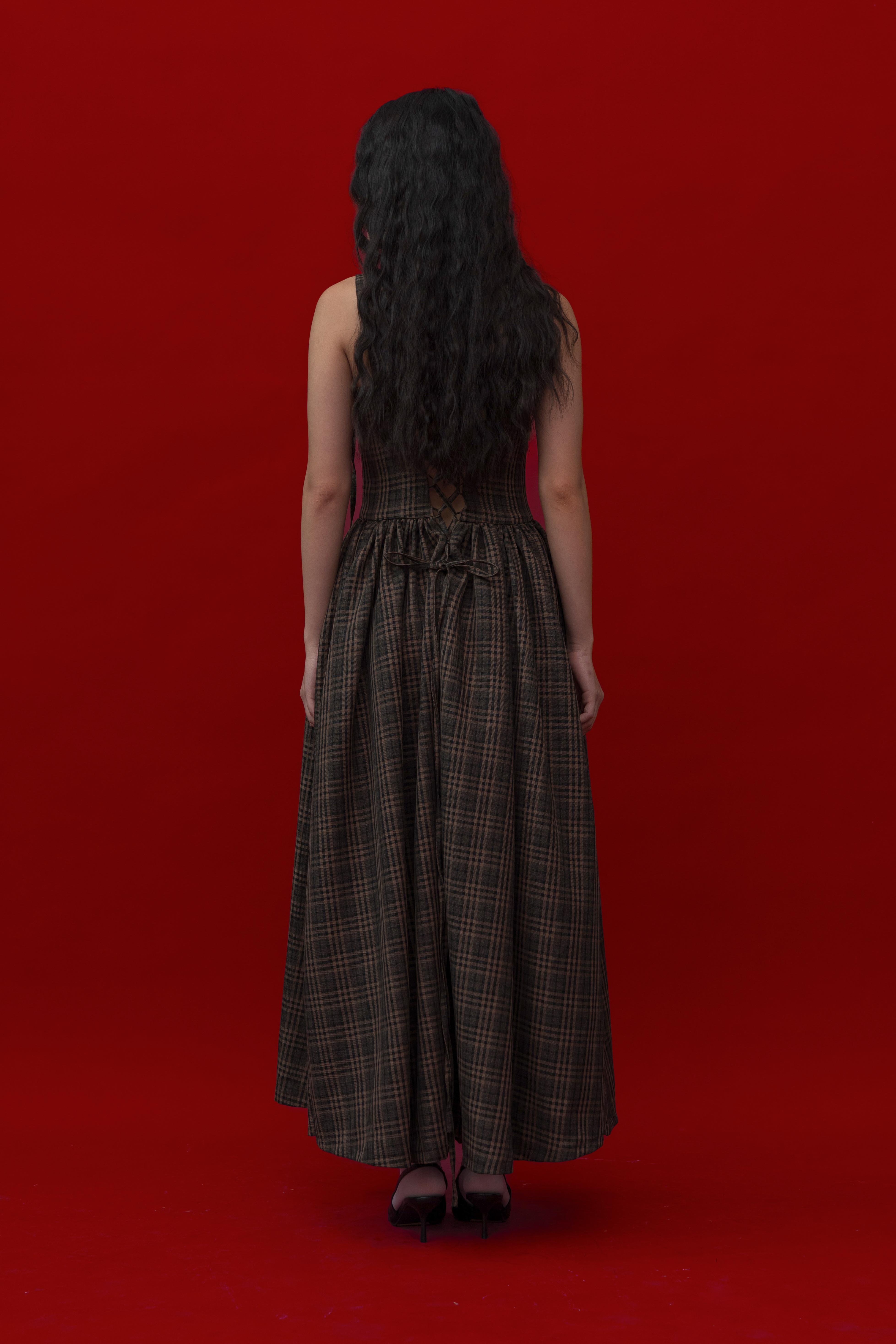 Vessara Dress in Brown