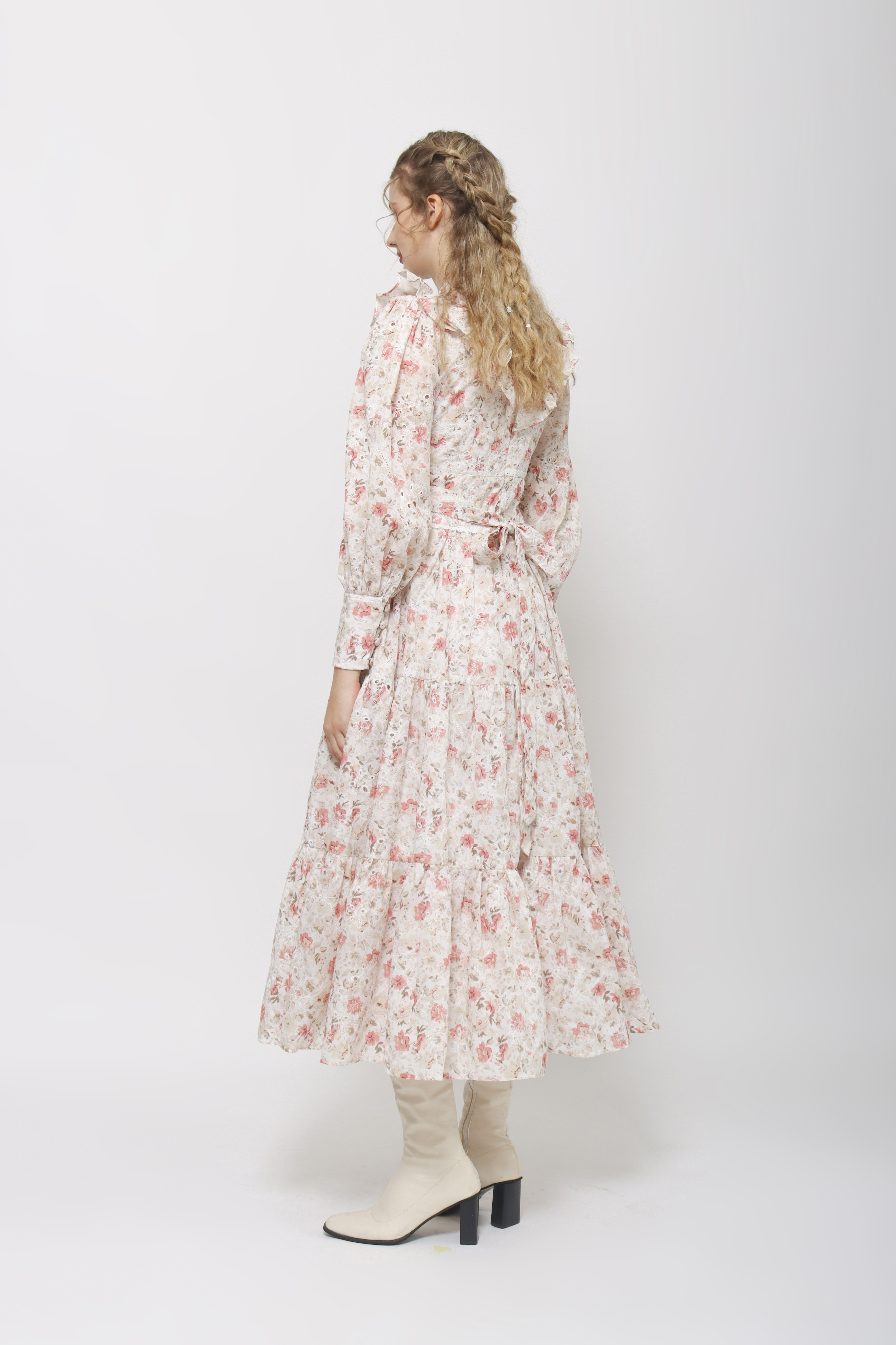 Marina Dress in Cream Floral
