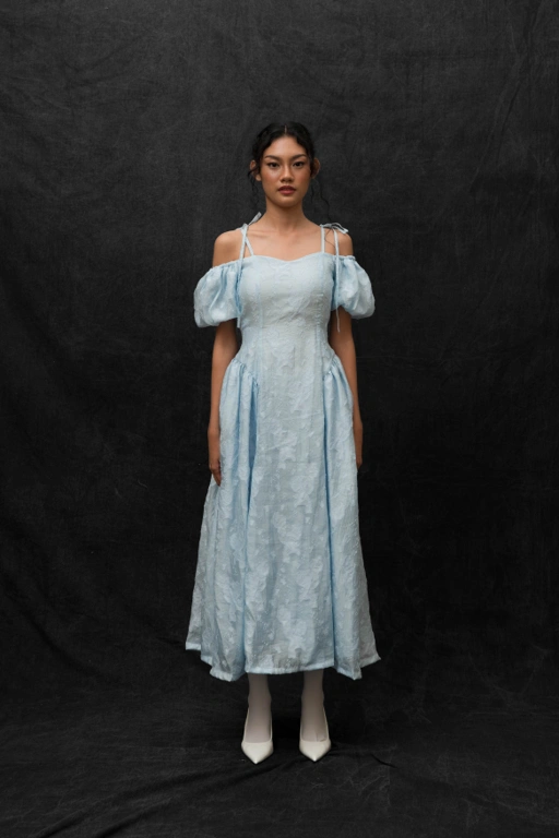 Image of Sweetheart Dress in Sky Blue 