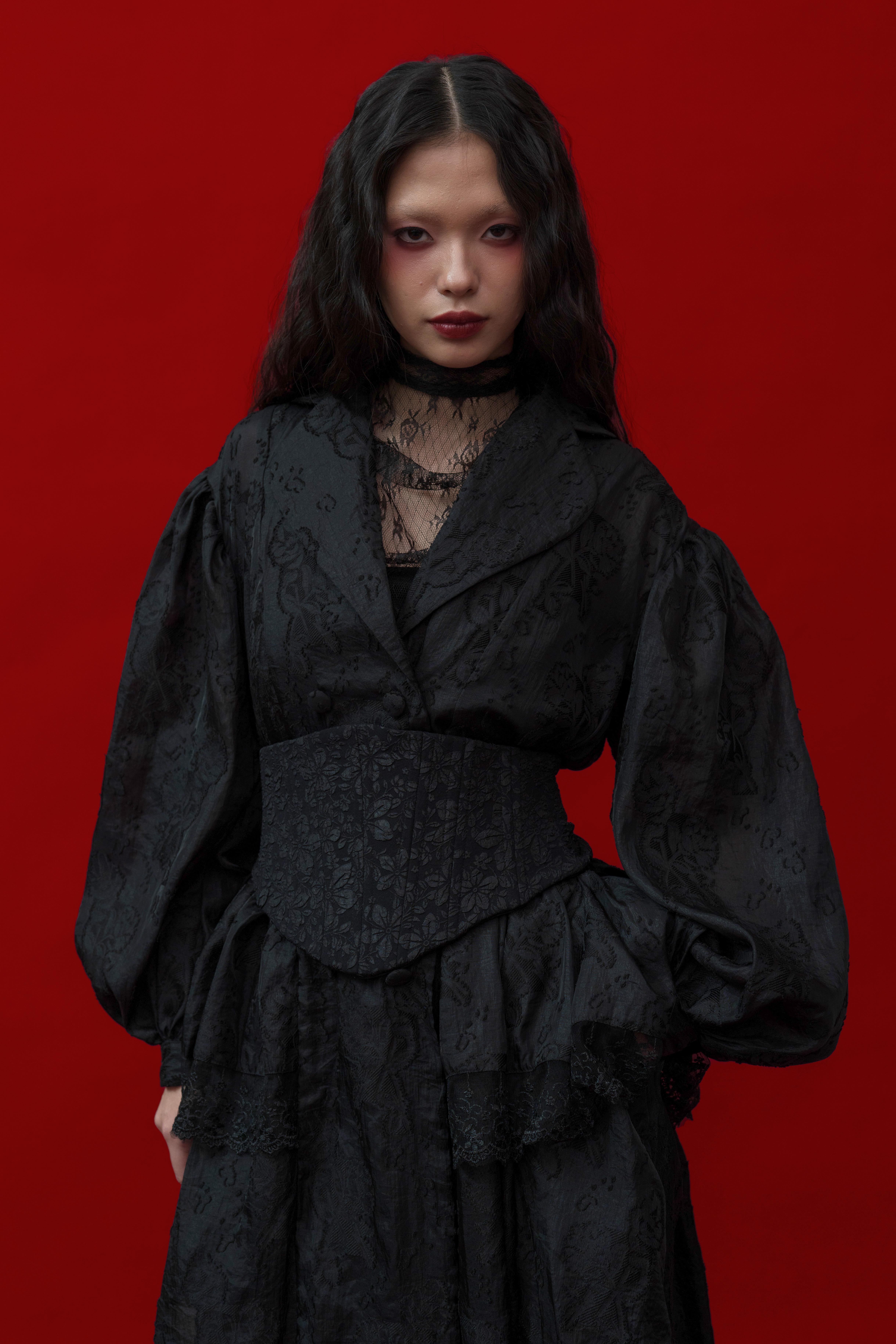 Beatrix Waist Corset in Black (Pre-Order)