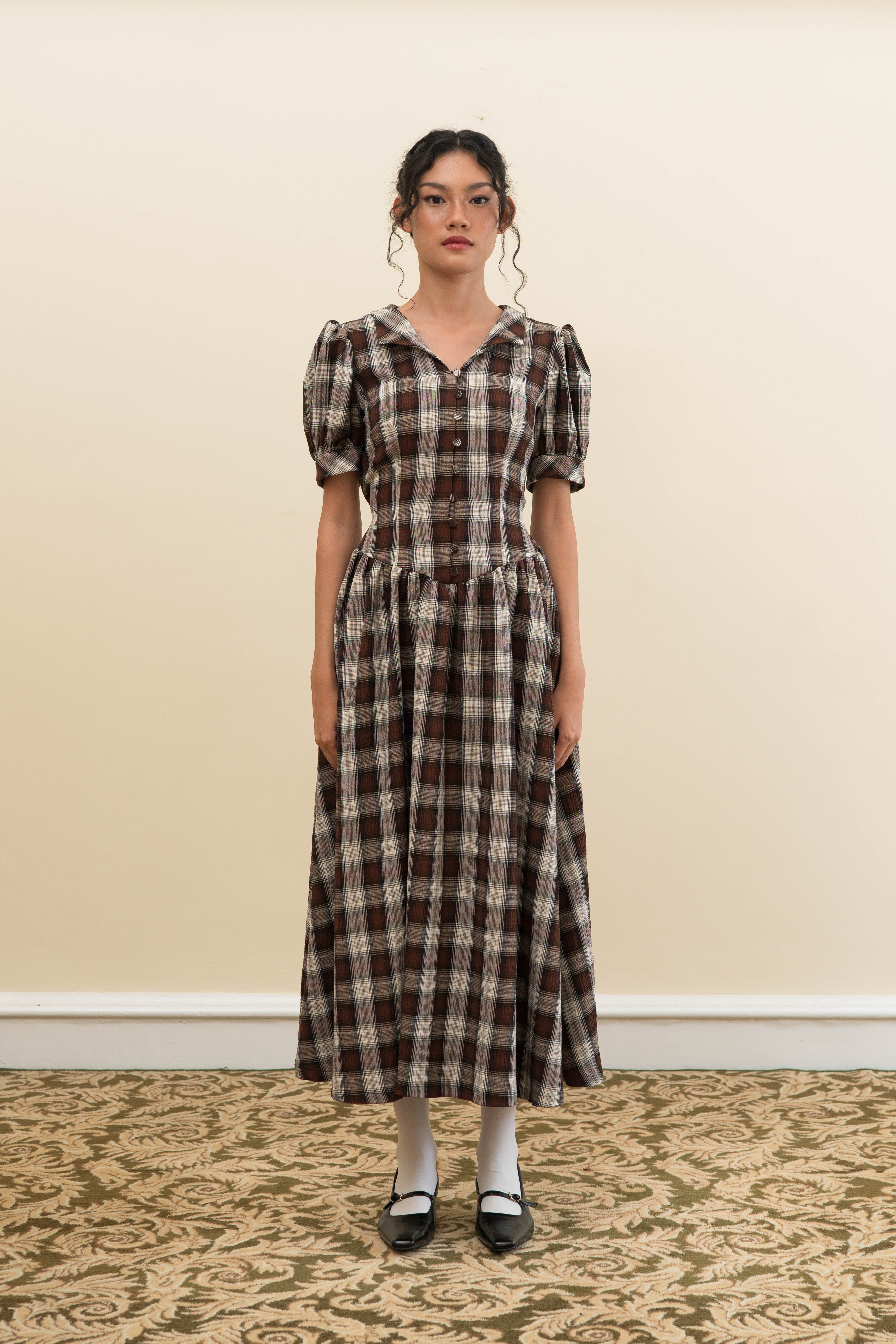 Picnic Dress in Brown Checks