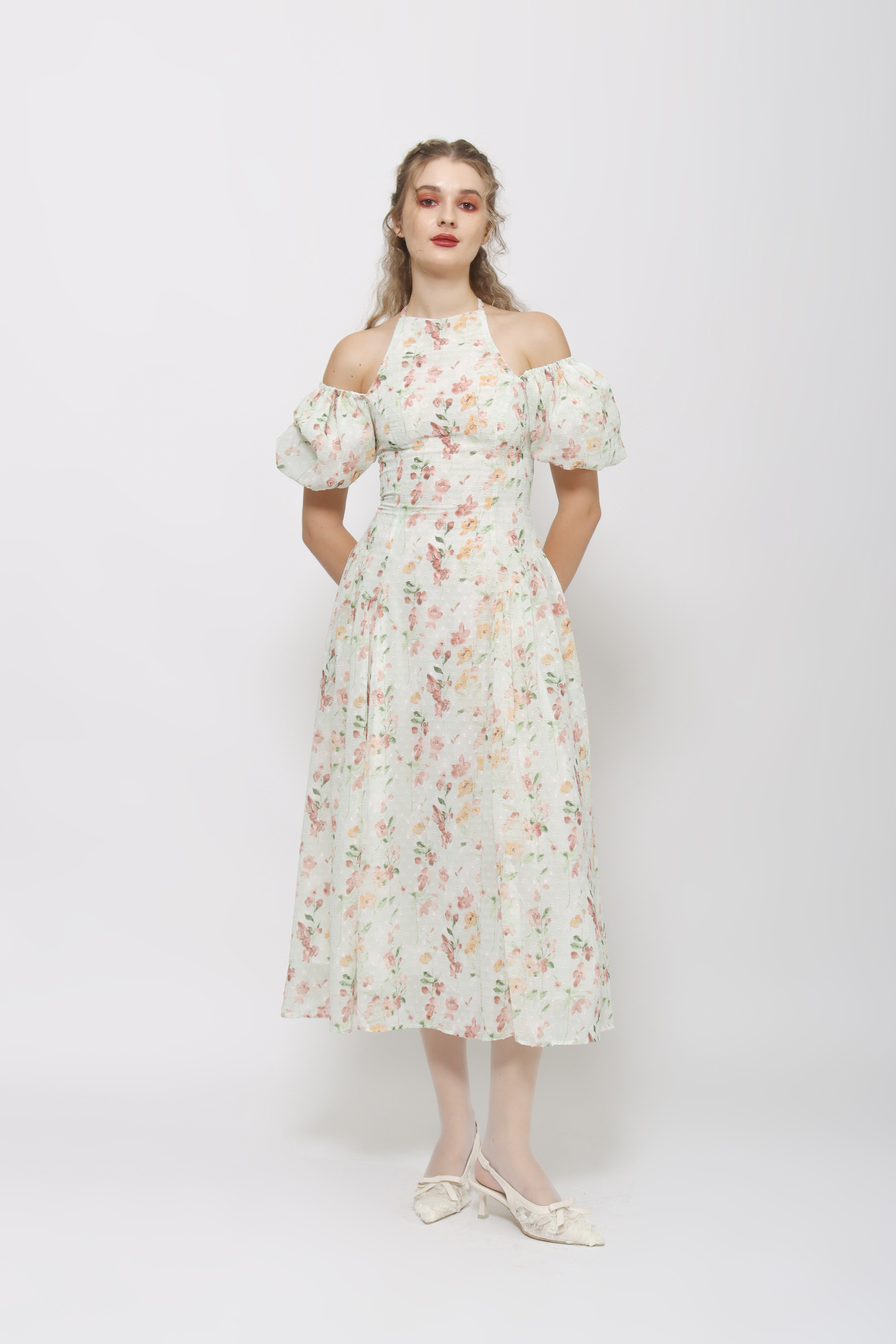 STARRY Elle Dress in Mint Floral