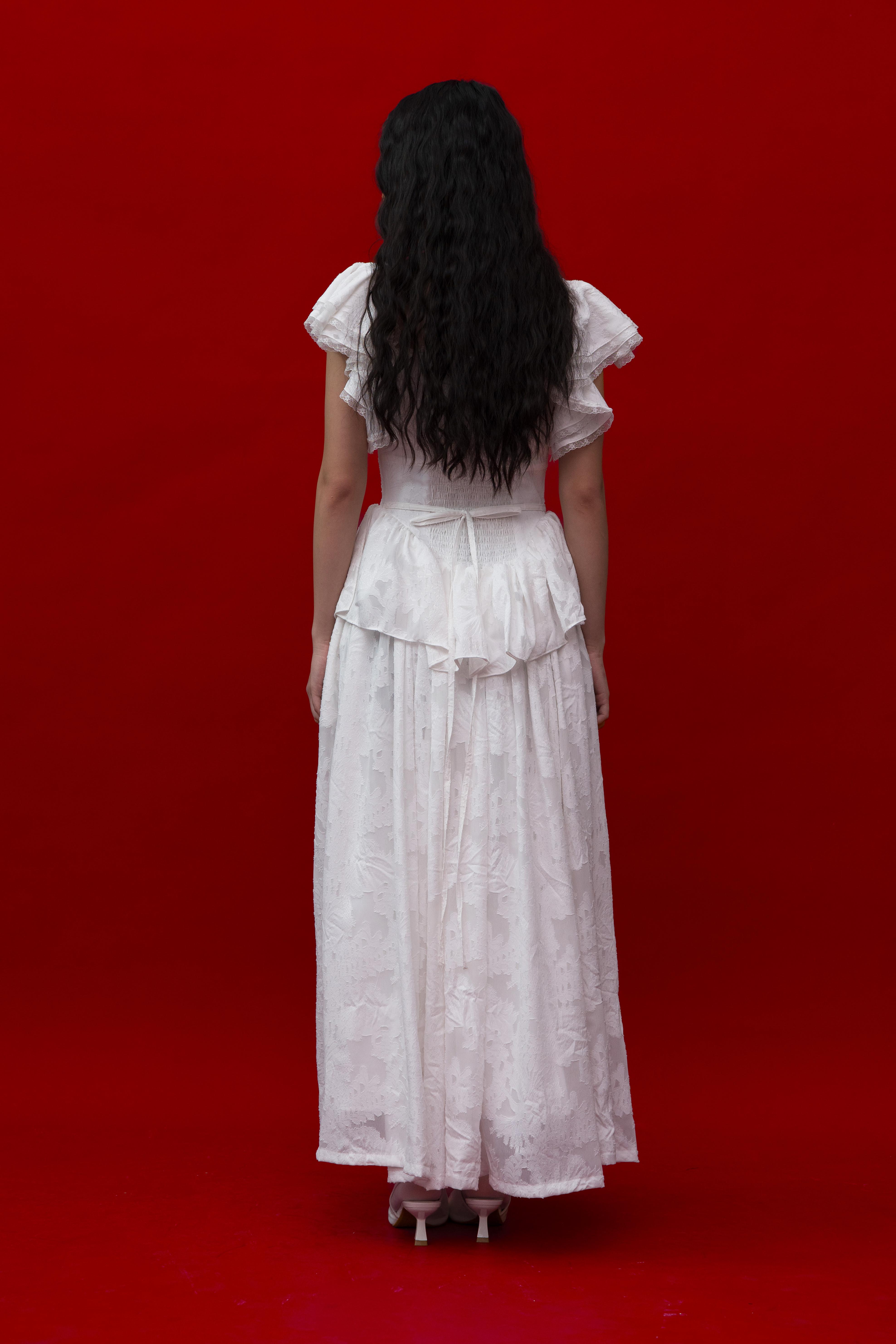 Georgiana Dress in White (Pre-Order)