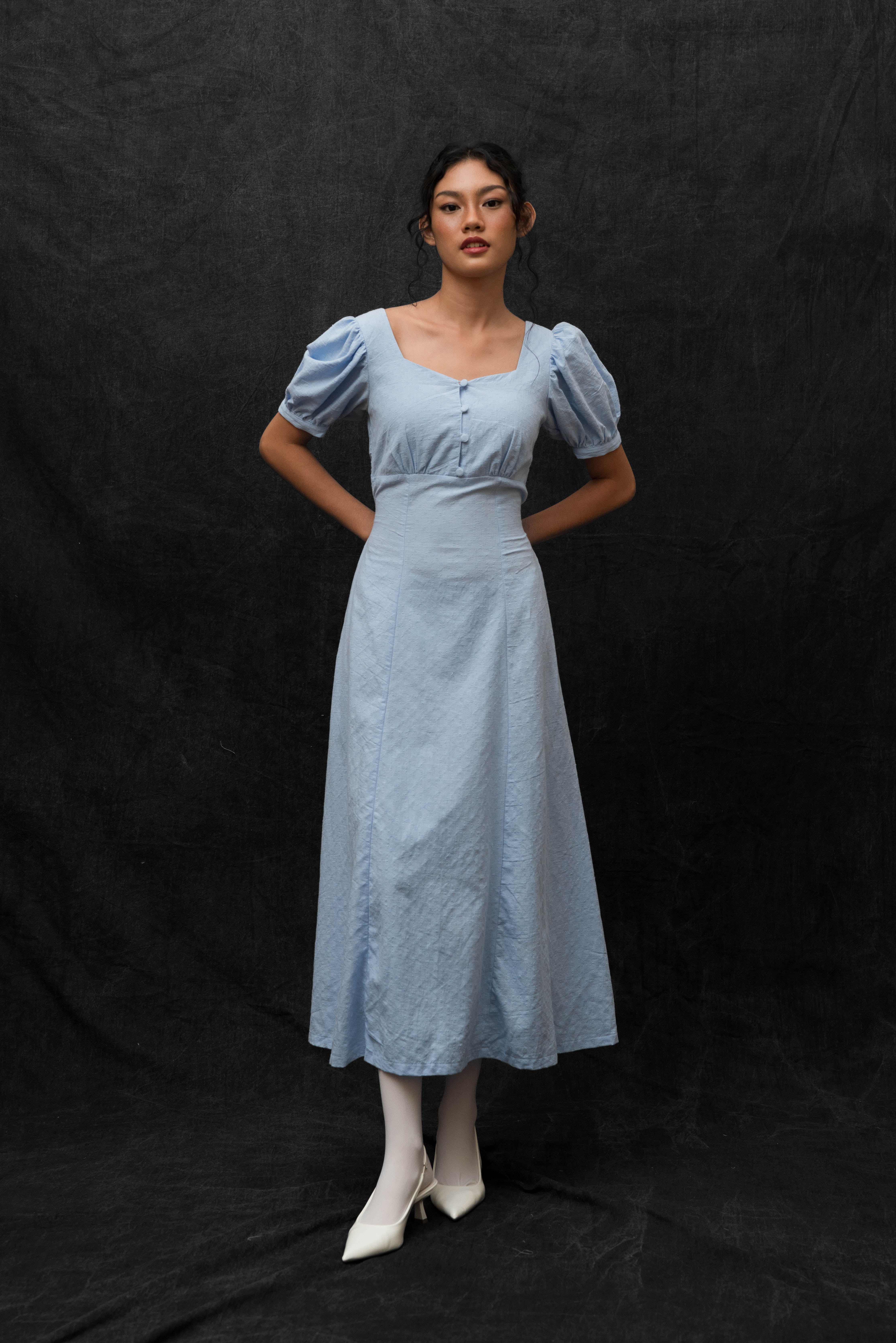 BLOSSOMwithSTARRY Ether Dress in Blue