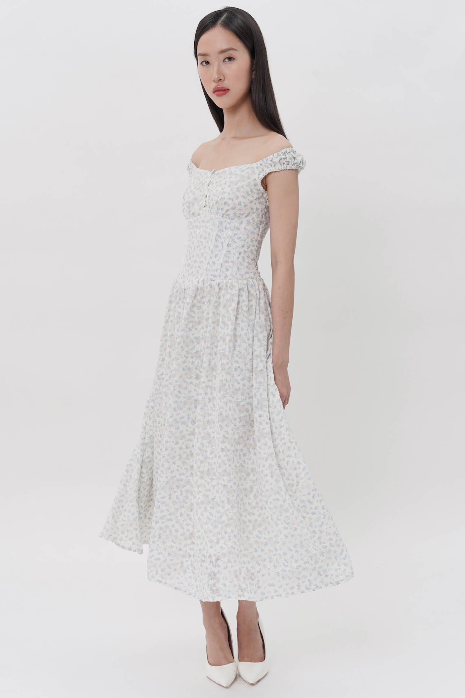 STARRY Azure Dress in Blue Floral