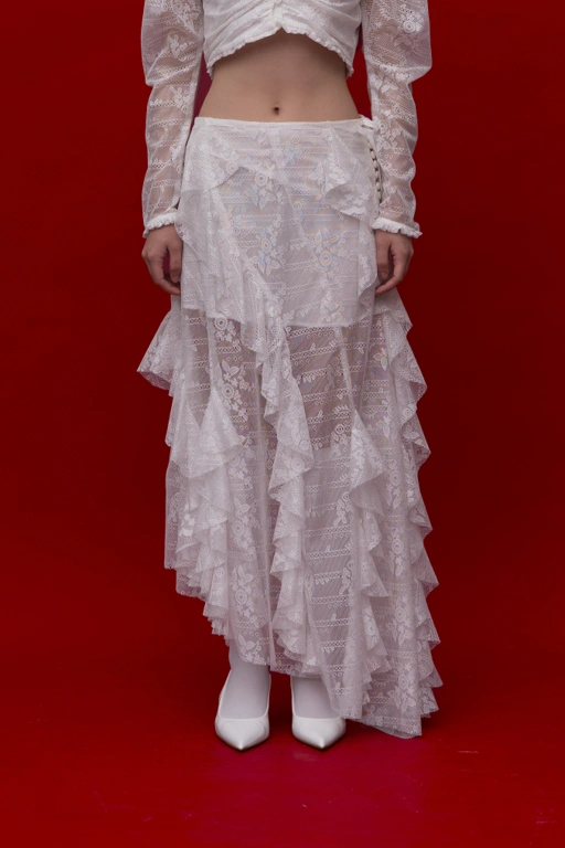 Image of Grace Skirt in White