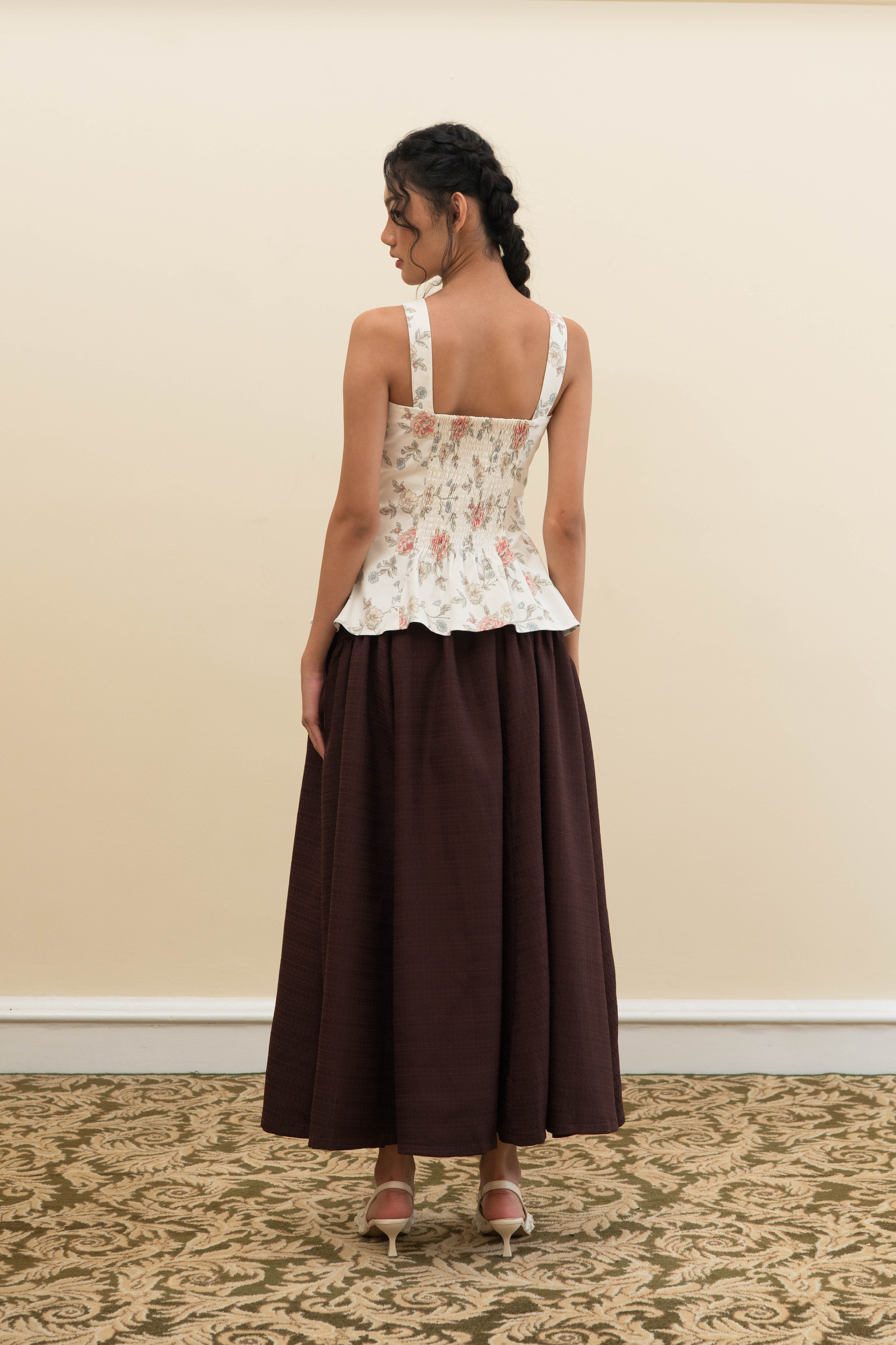 BLOSSOMwithSTARRY Luna Top in White Floral