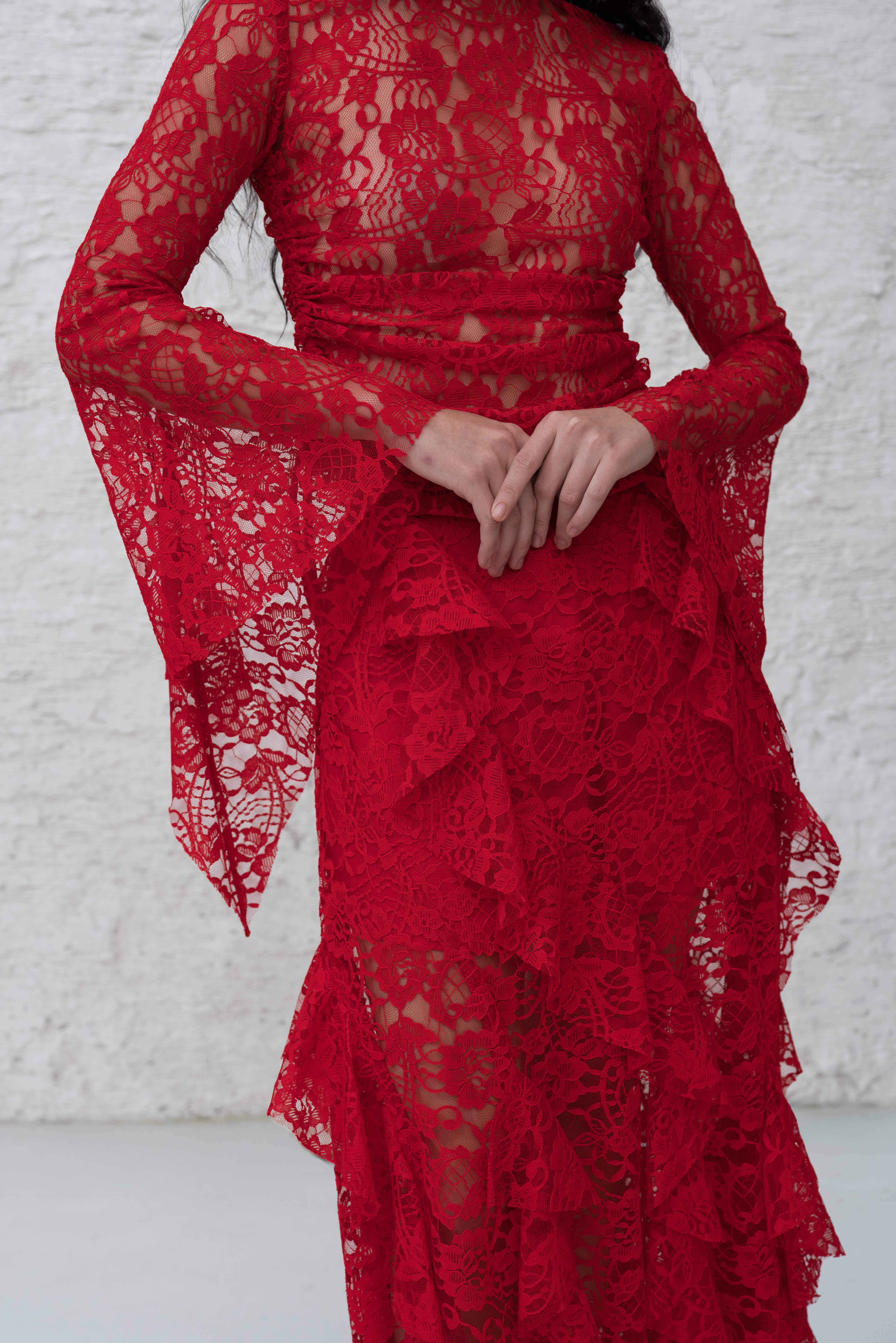 Nocturne Blouse in Red