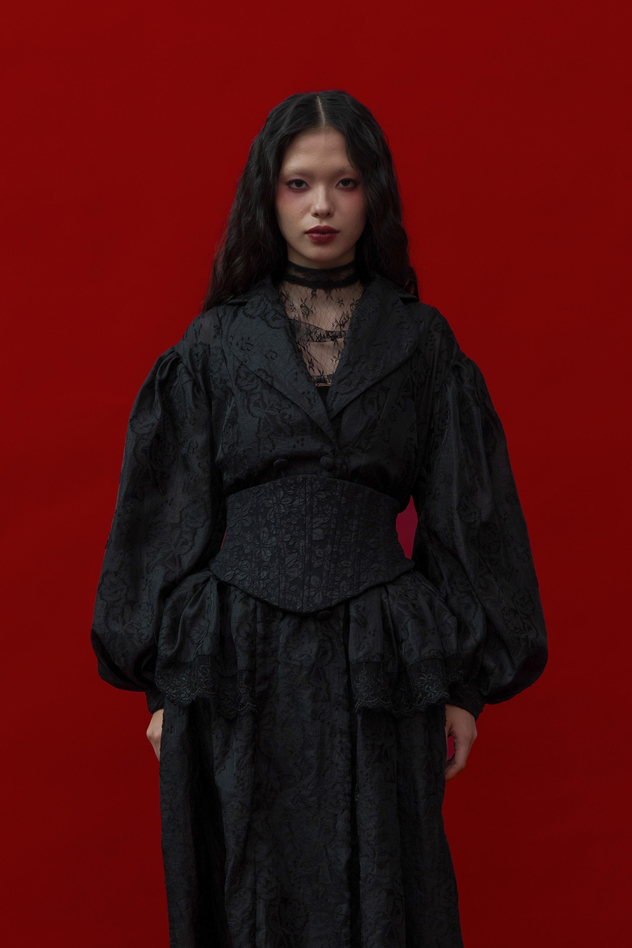 Beatrix Waist Corset in Black (Pre-Order)