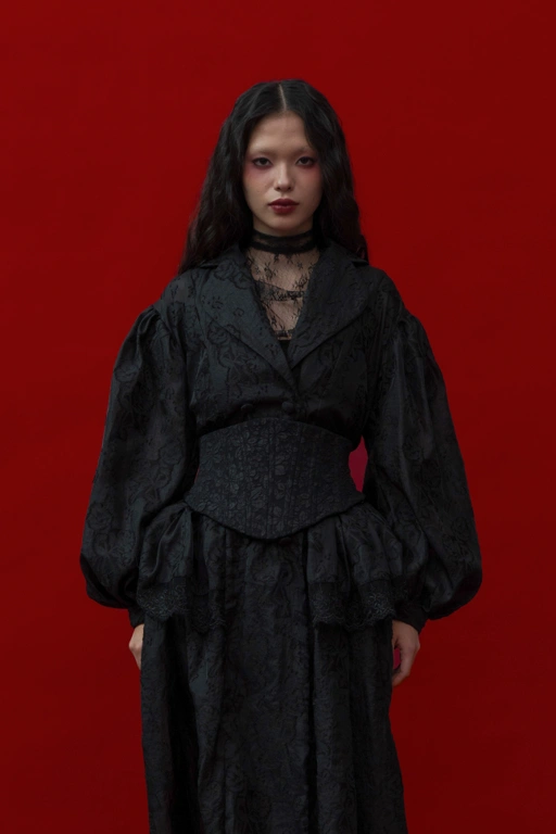 Image of Beatrix Waist Corset in Black (Pre-Order)