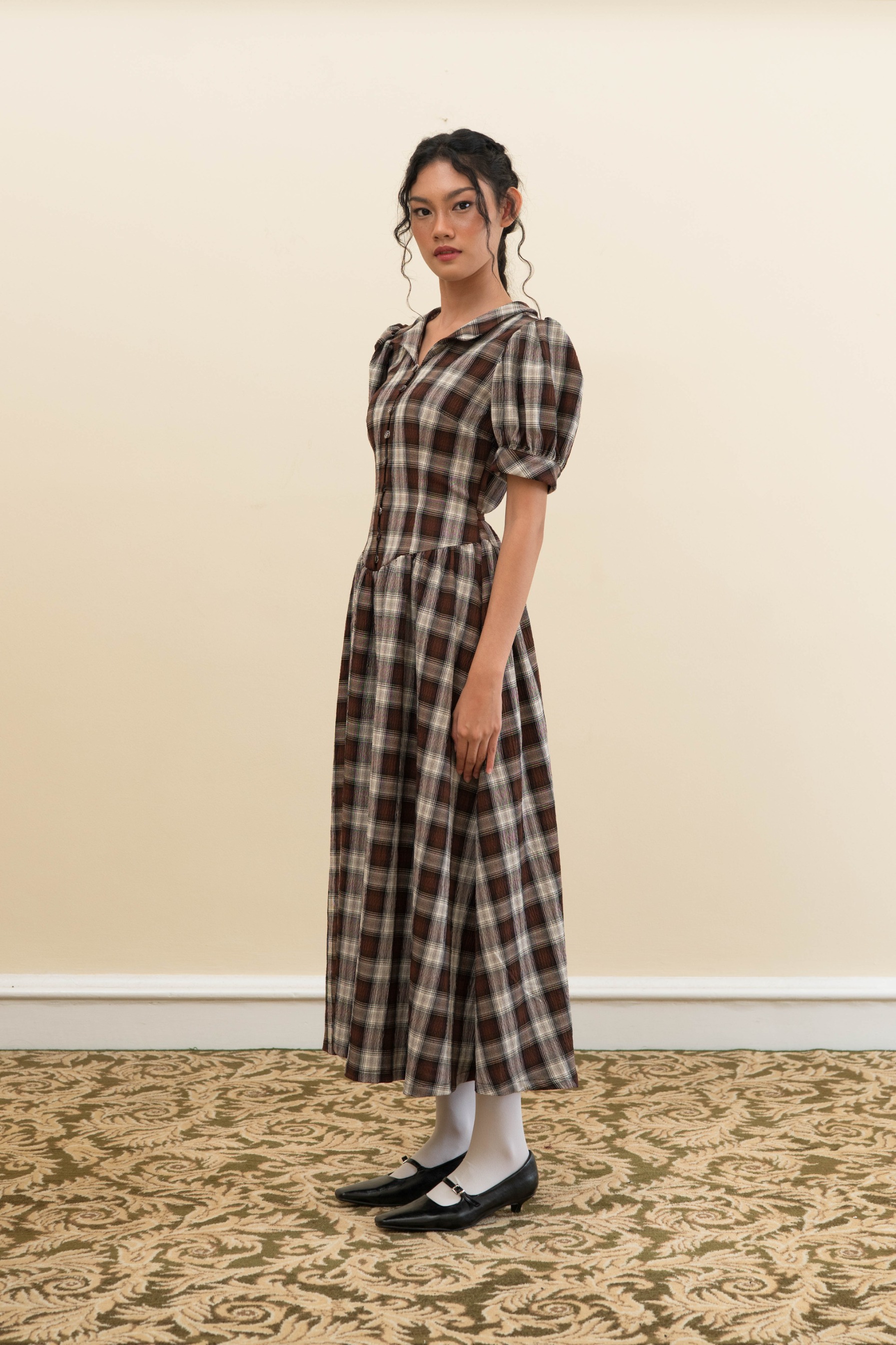 Picnic Dress in Brown Checks