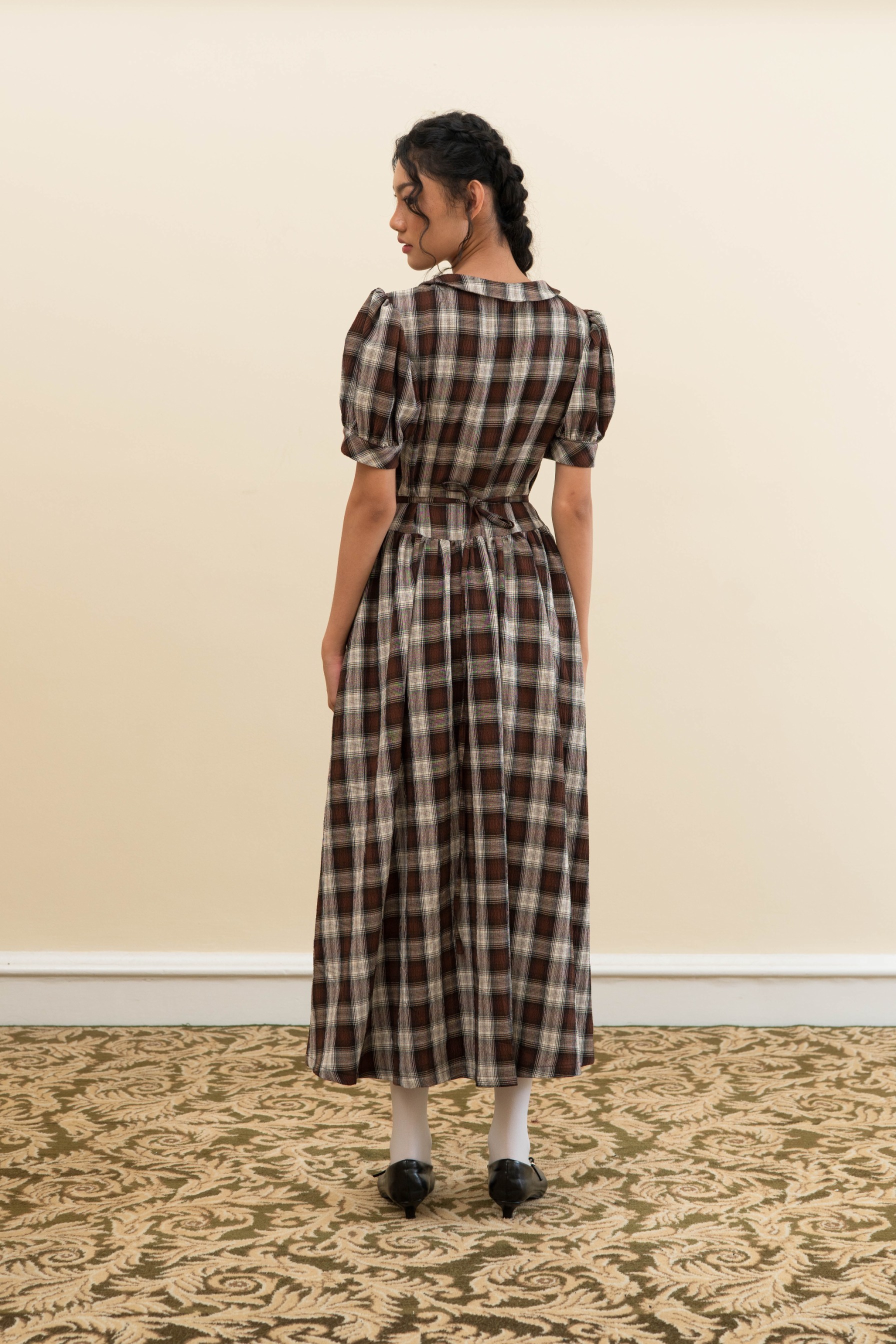 Picnic Dress in Brown Checks