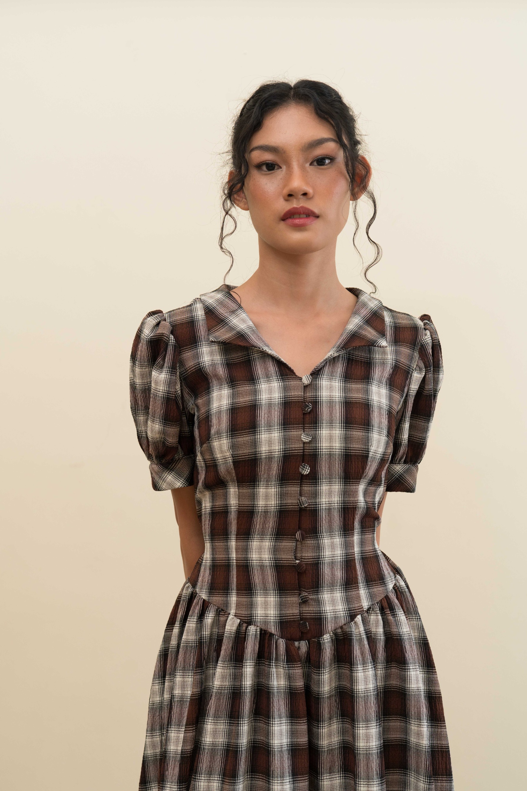 Picnic Dress in Brown Checks