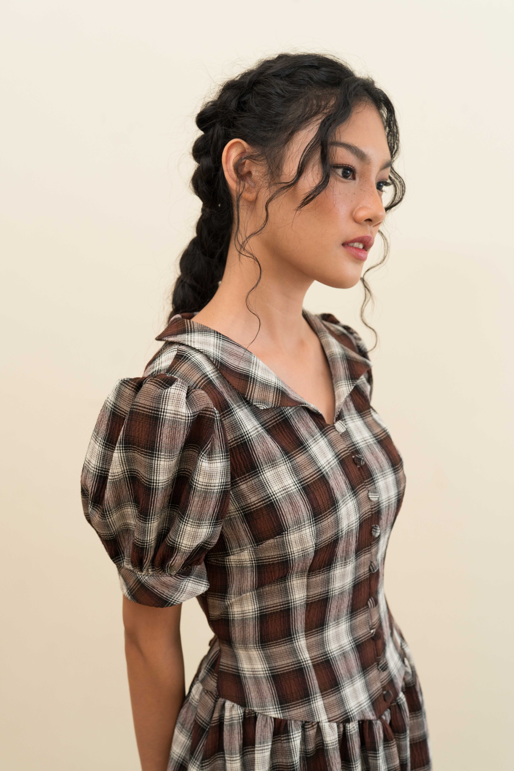 Picnic Dress in Brown Checks