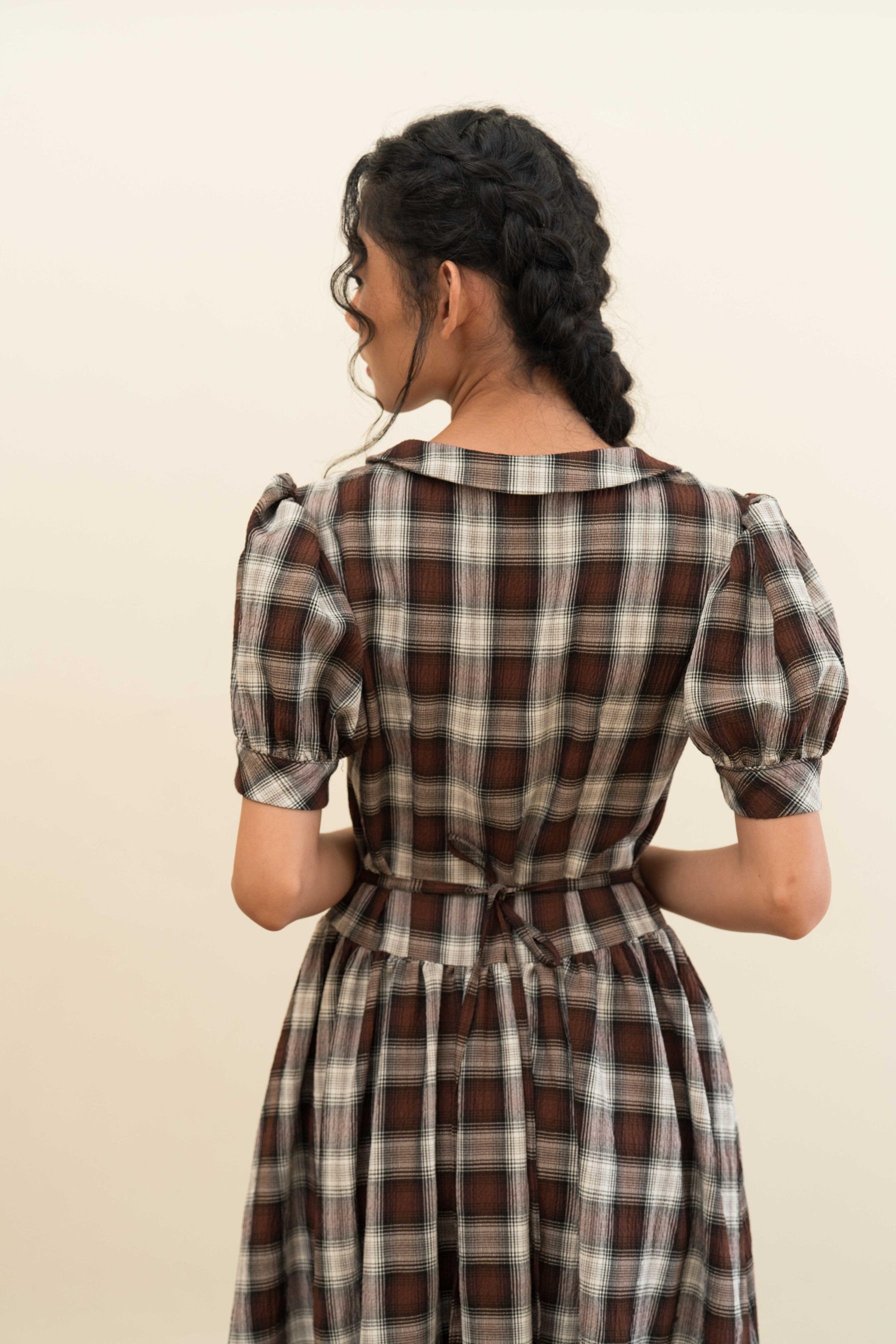 Picnic Dress in Brown Checks