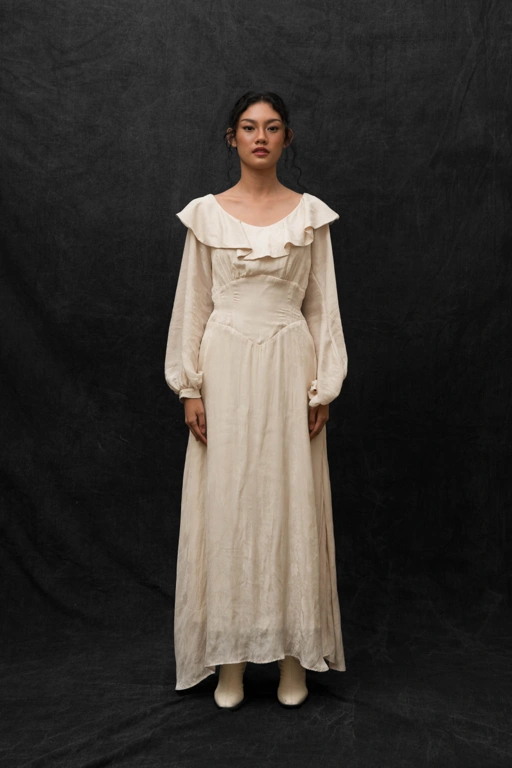 Image of Tea Dress in Cream (Pre-Order)