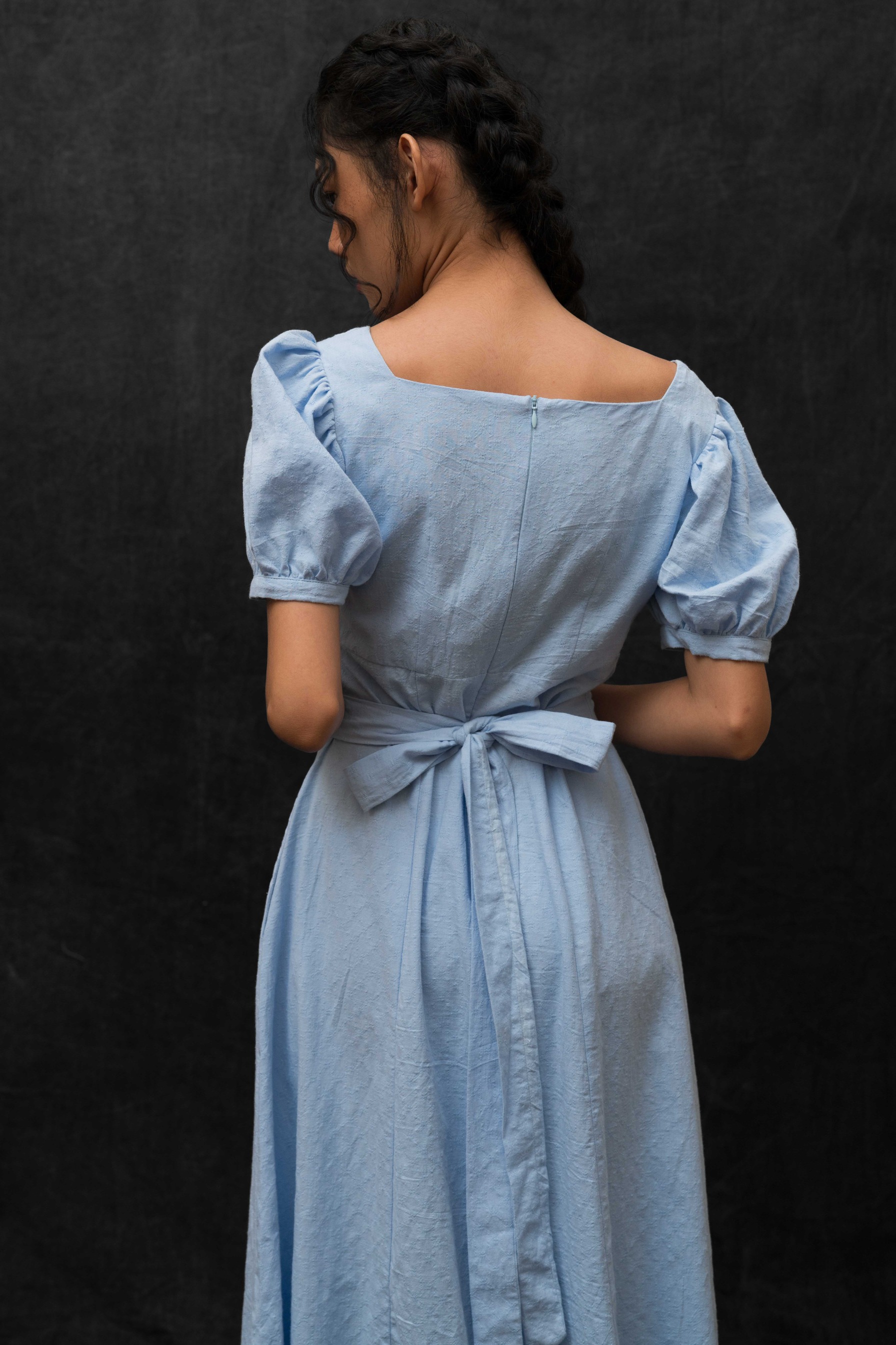 BLOSSOMwithSTARRY Ether Dress in Blue