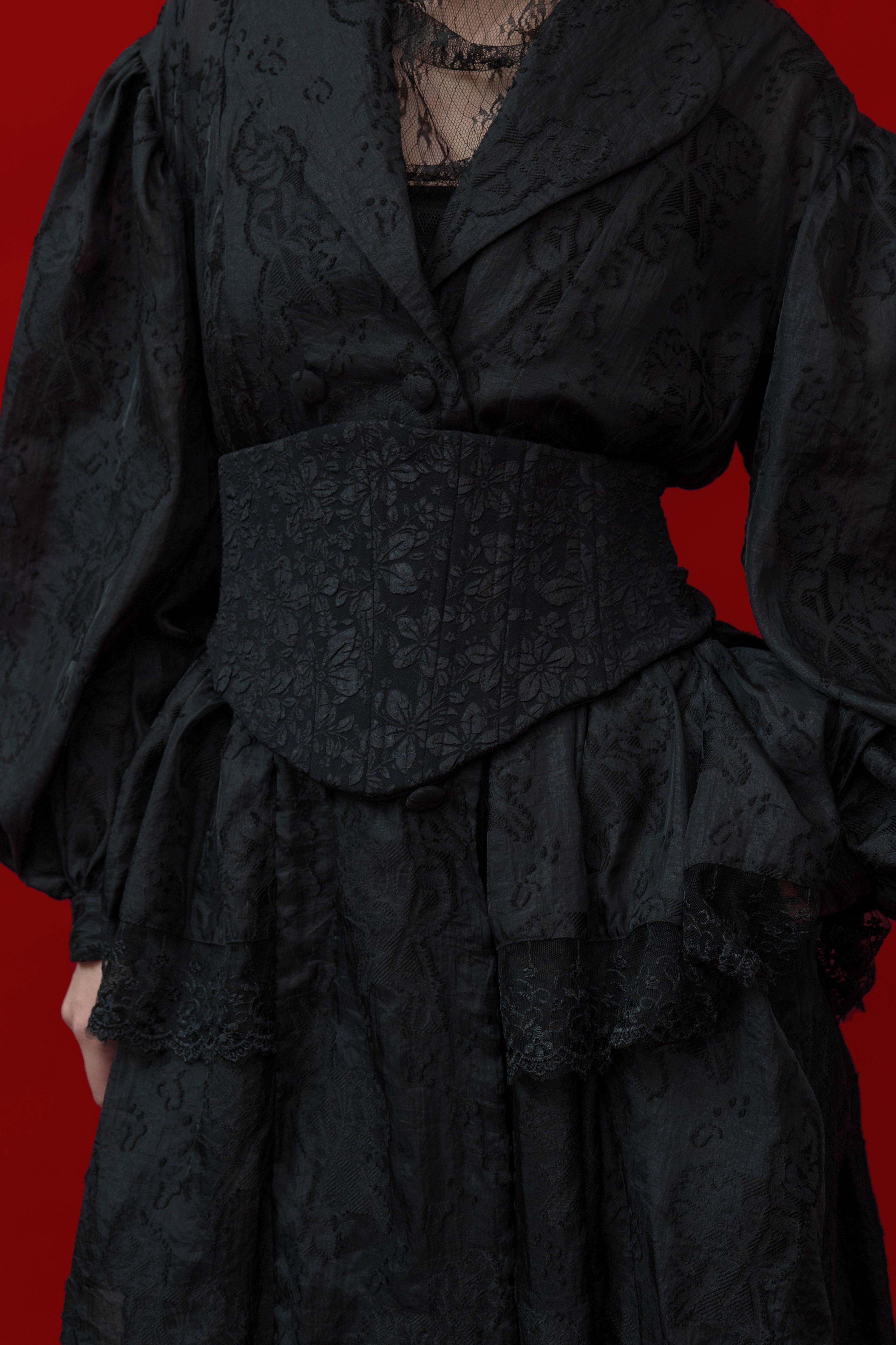Beatrix Waist Corset in Black (Pre-Order)