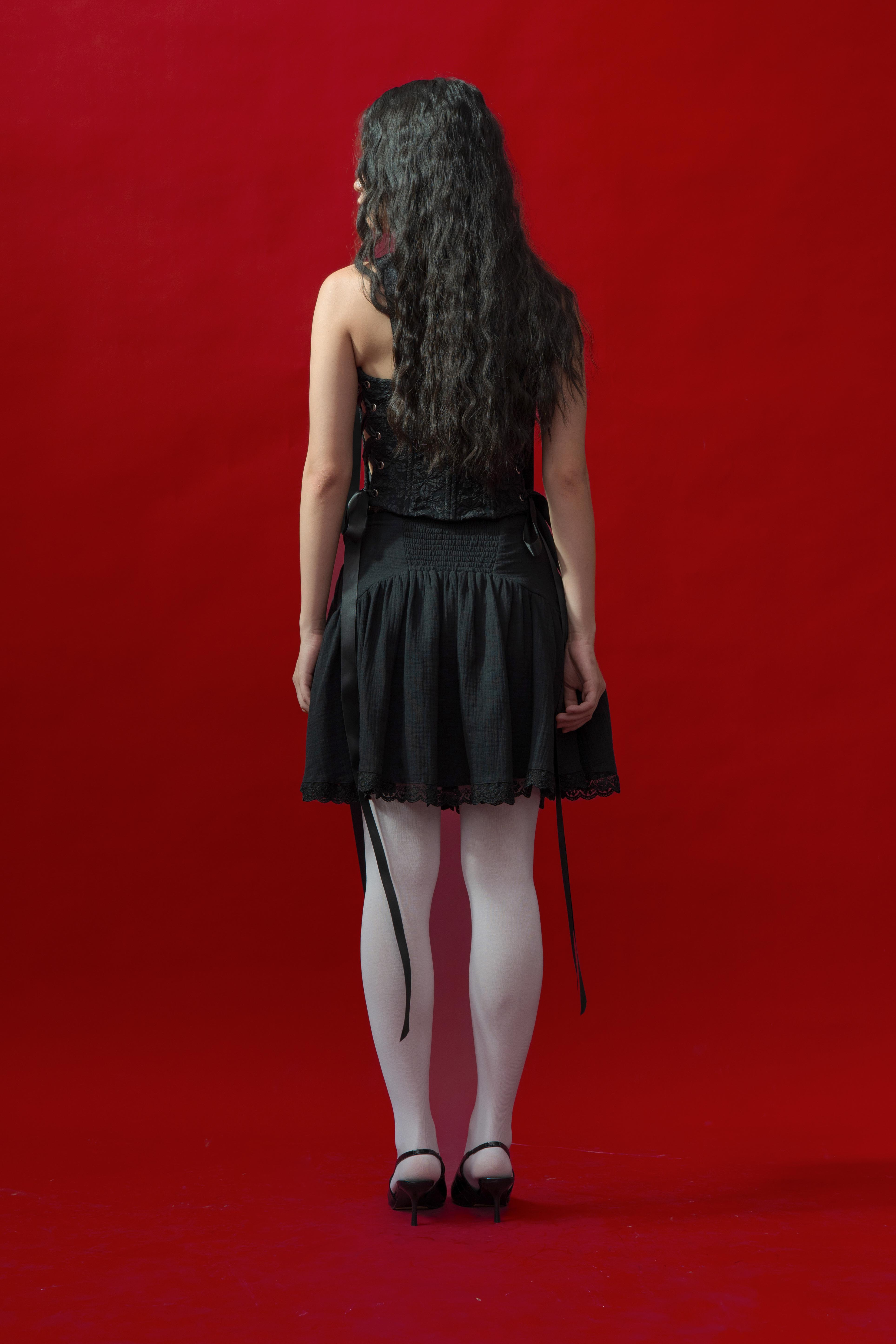 Marceline Short Skirt in Black (Pre-Order)