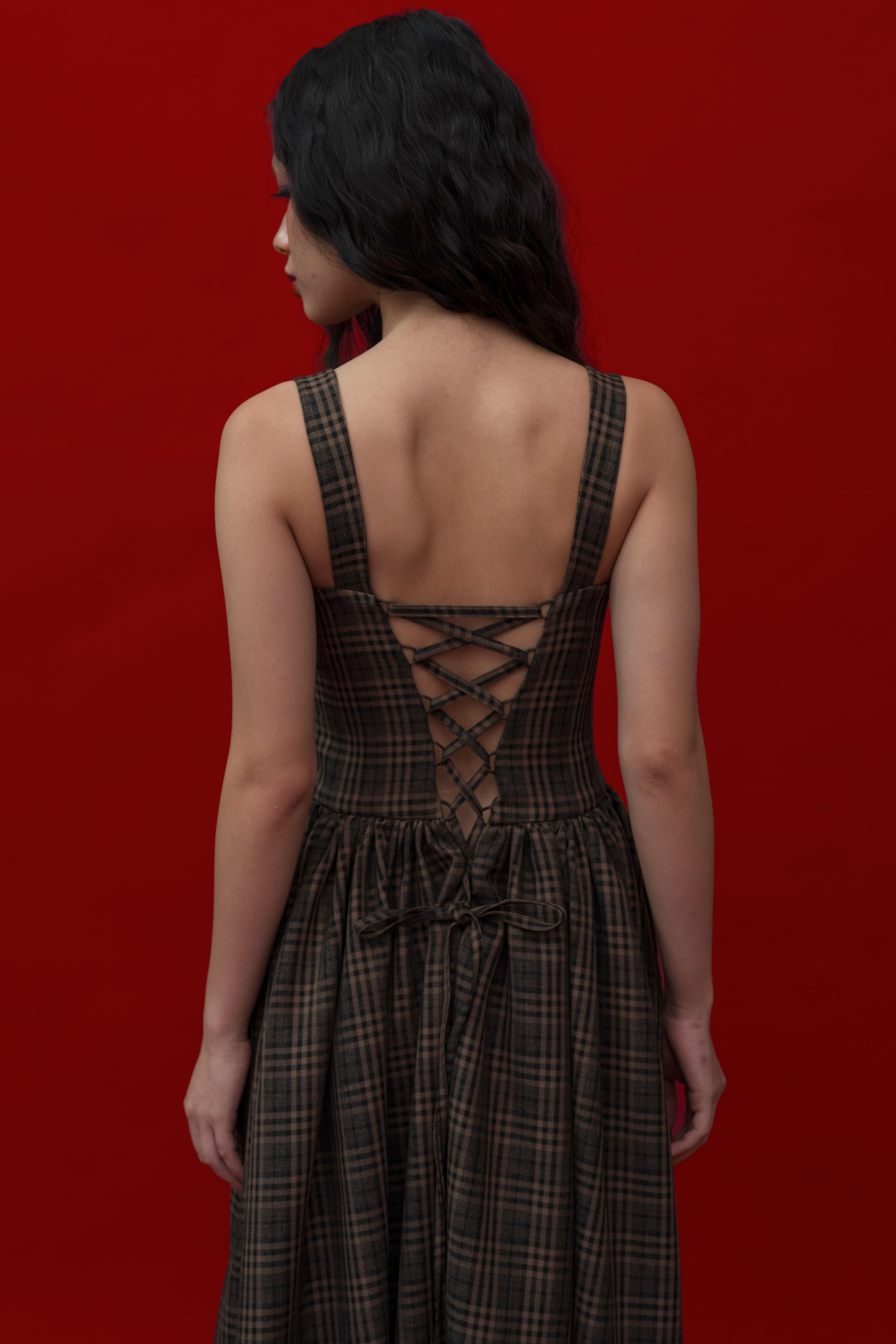 Vessara Dress in Brown
