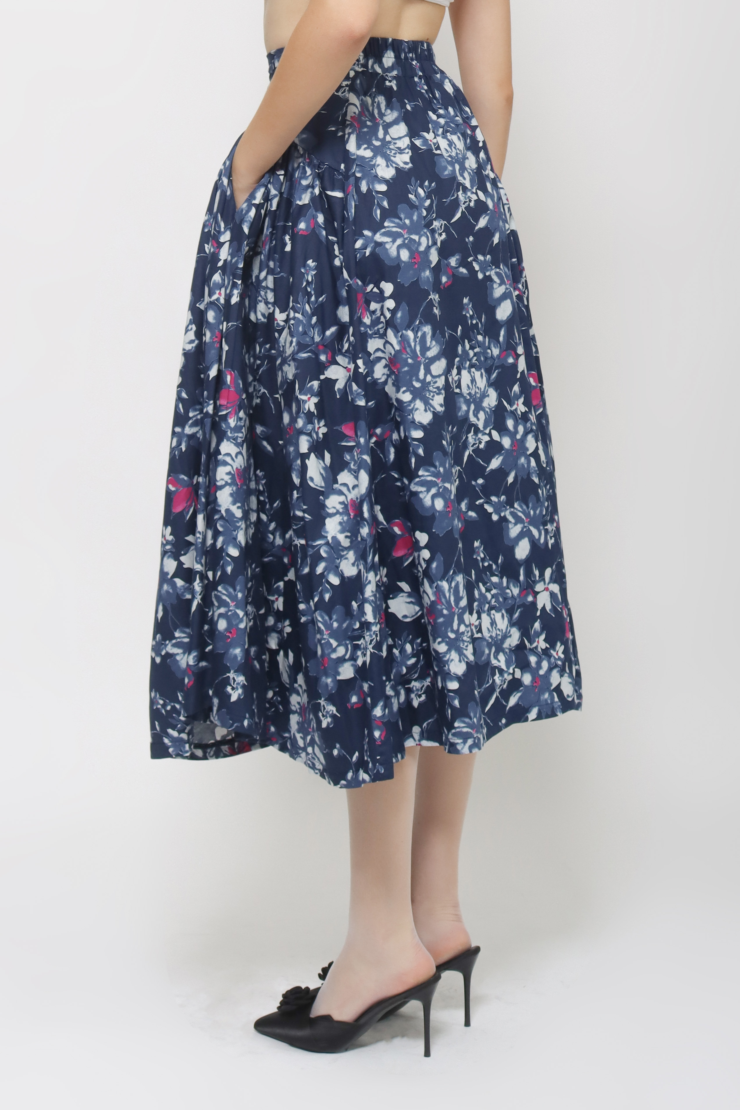 Eden Skirt in Blue Floral