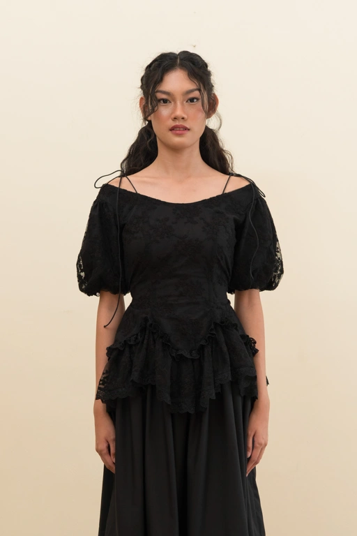 Image of Emily Blouse in Black (Pre-Order)