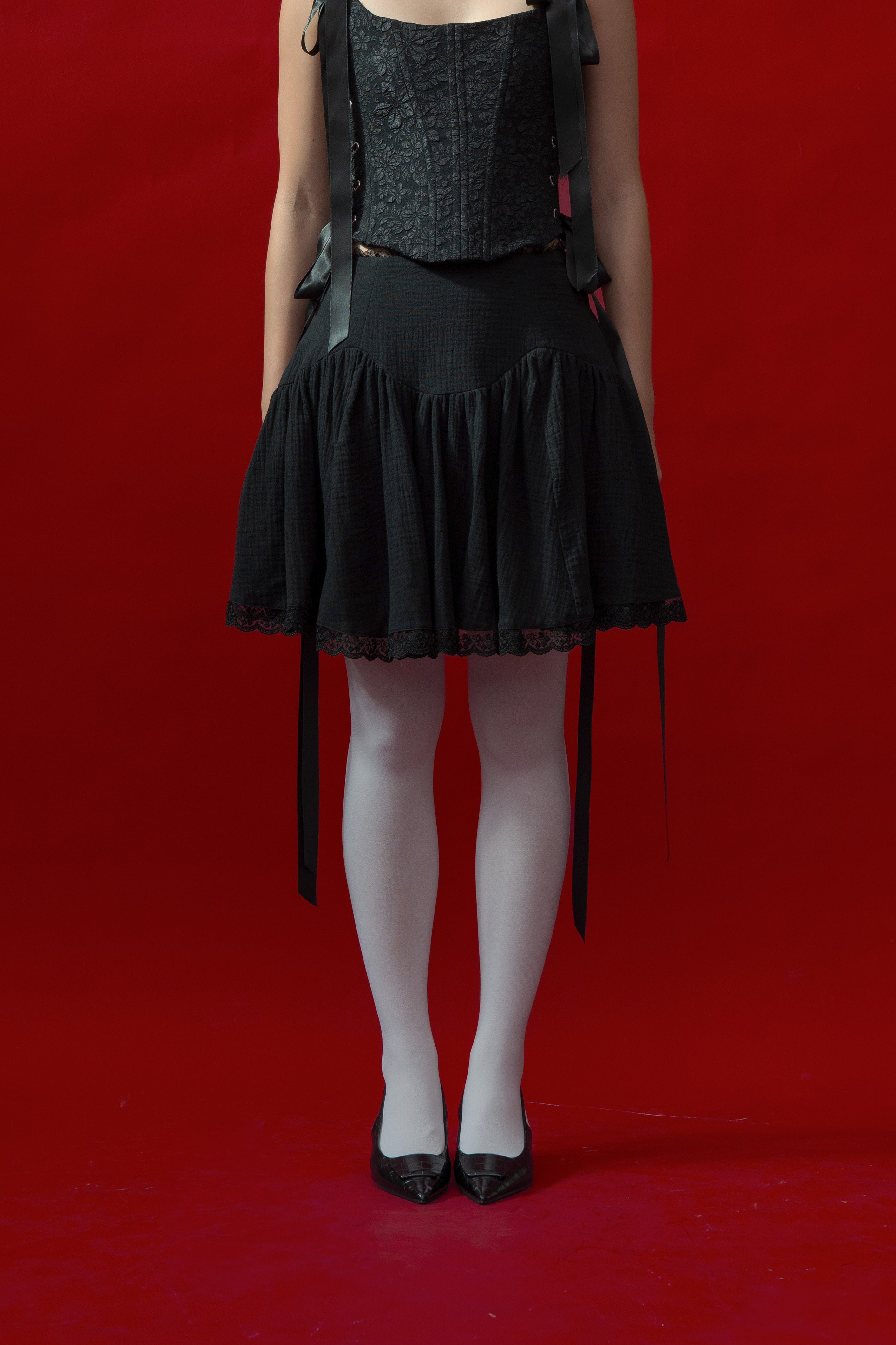 Marceline Short Skirt in Black (Pre-Order)