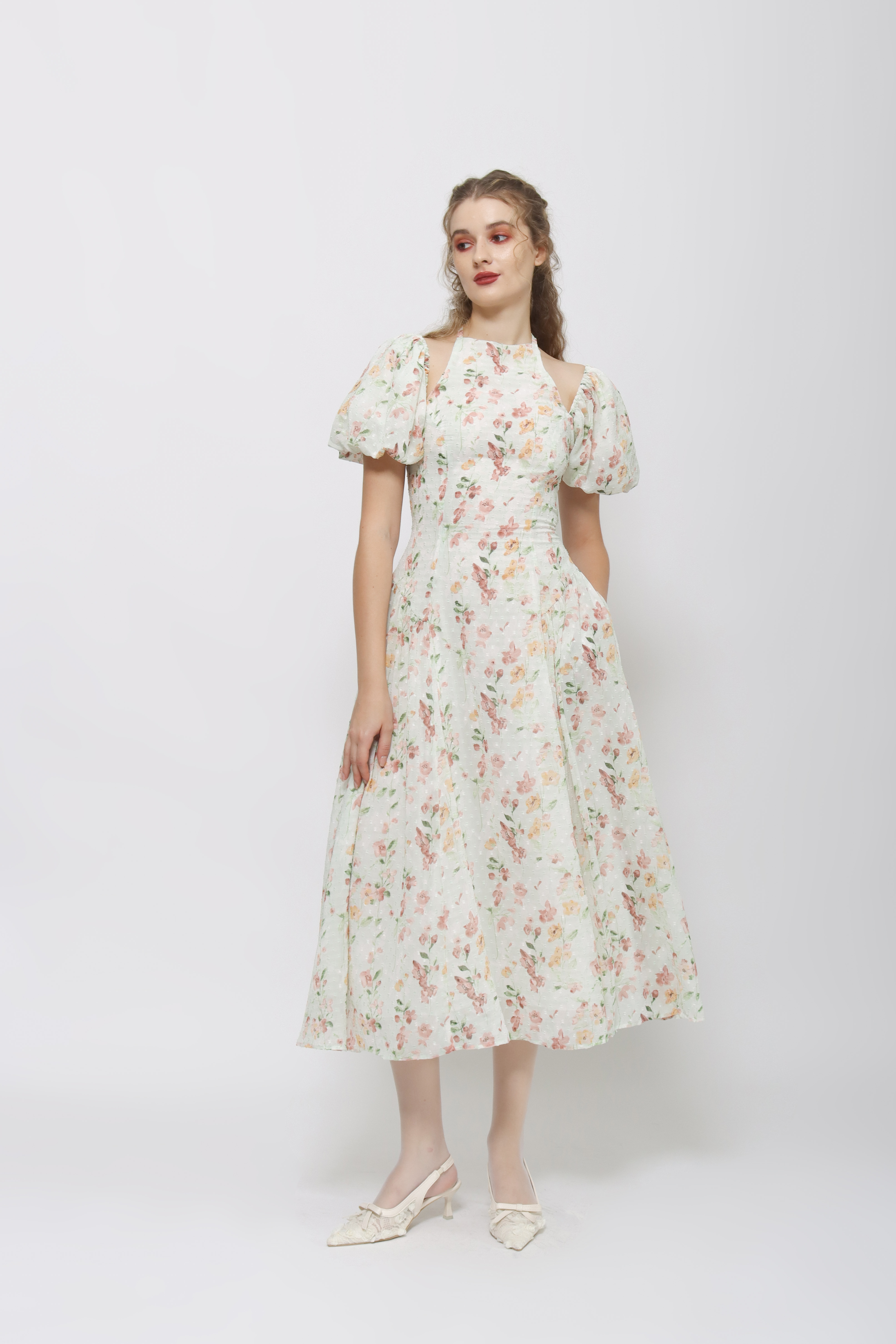 STARRY Elle Dress in Mint Floral