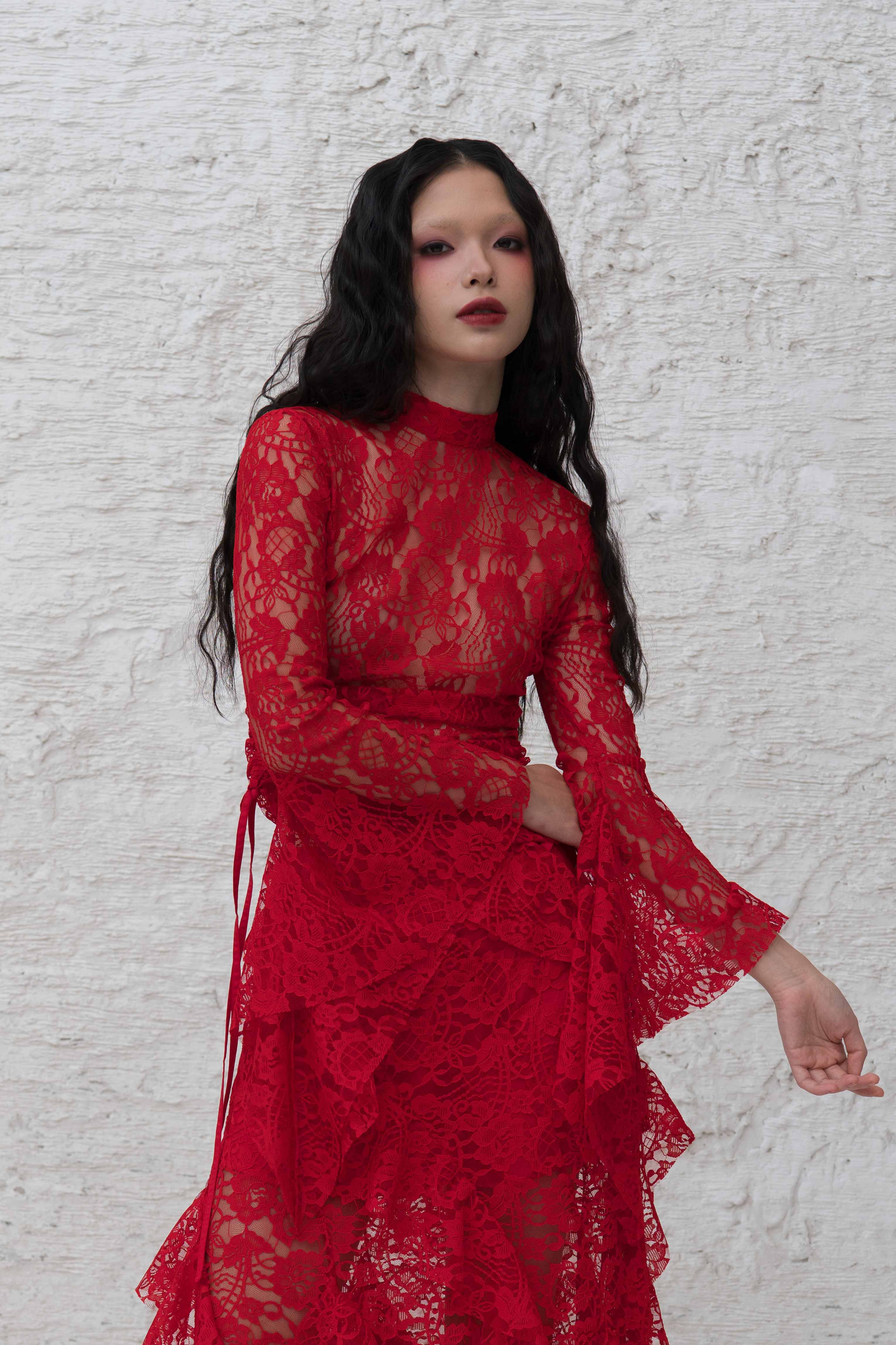 Nocturne Blouse in Red