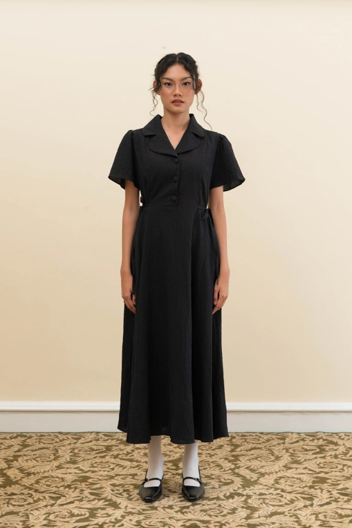 Image of BLOSSOMwithSTARRY Adaline Dress in Black